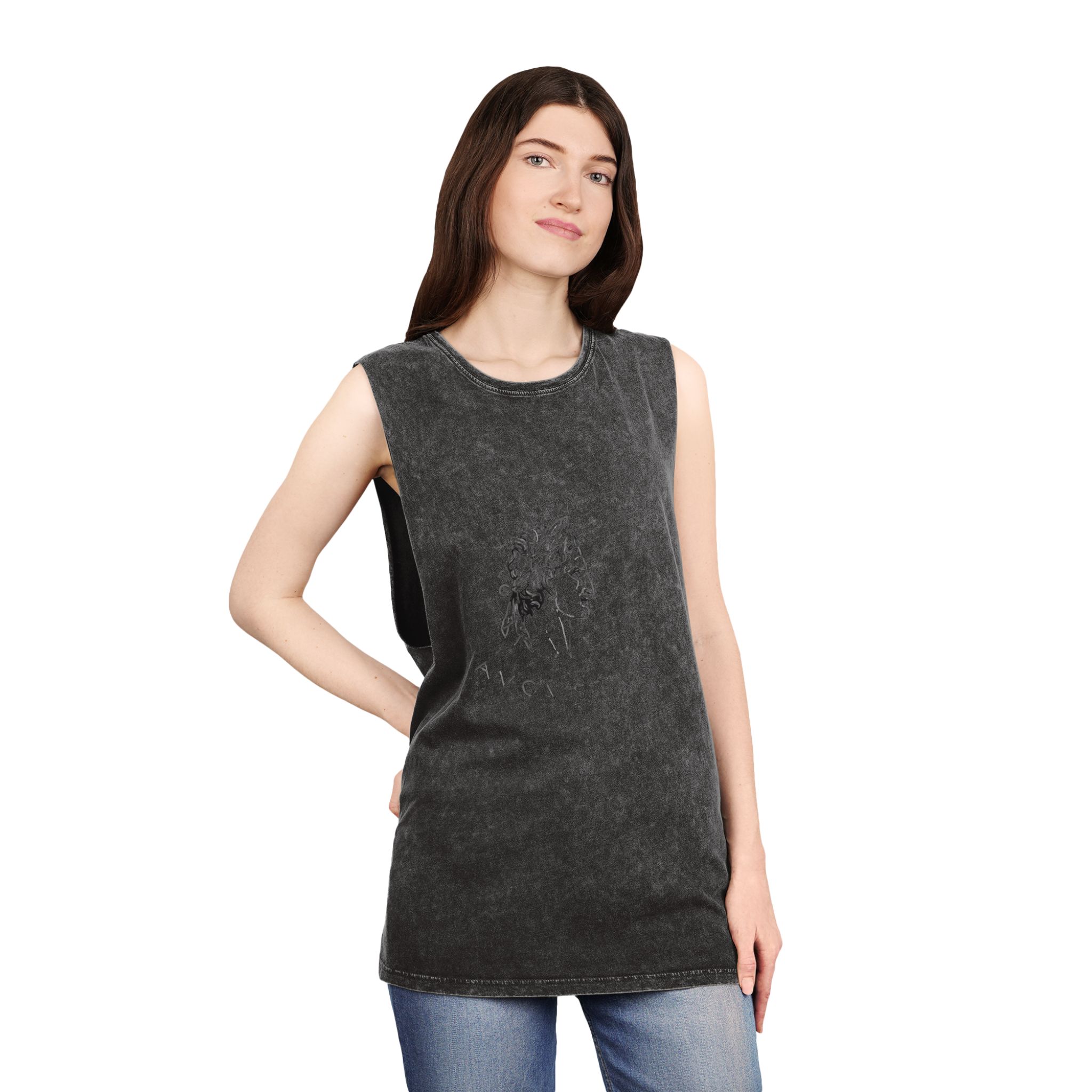 Augustus Unisex Stonewash Tank Top - Image 4