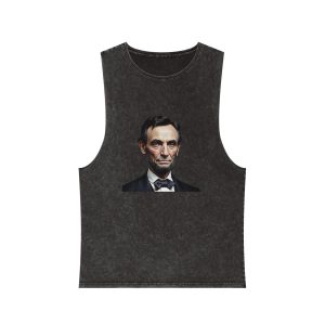 Abraham Lincoln 4 Unisex Stonewash Tank Top