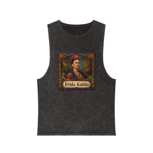 Frida Kahlo Unisex Stonewash Tank Top
