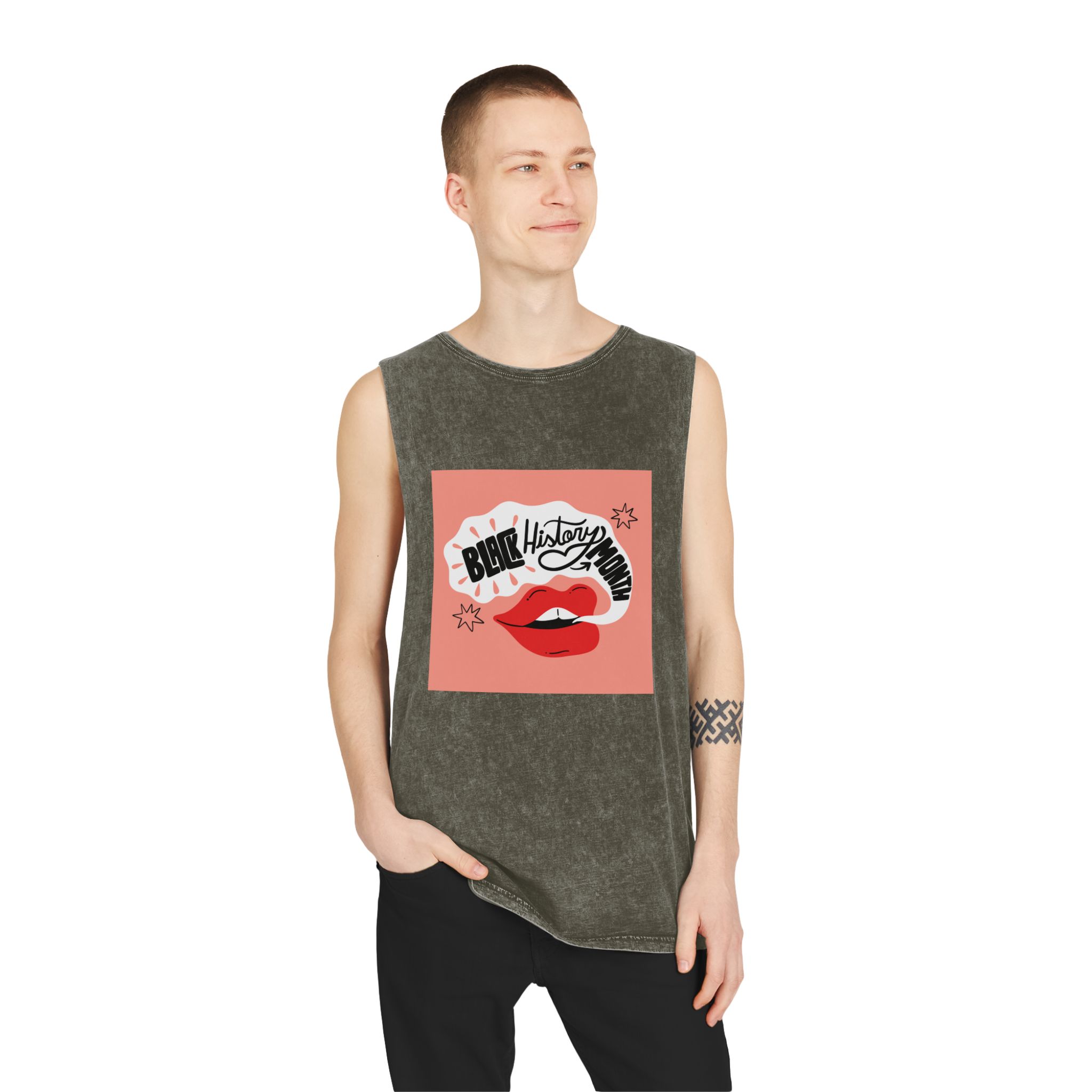 Historical Design A98C85 Unisex Stonewash Tank Top - Image 7