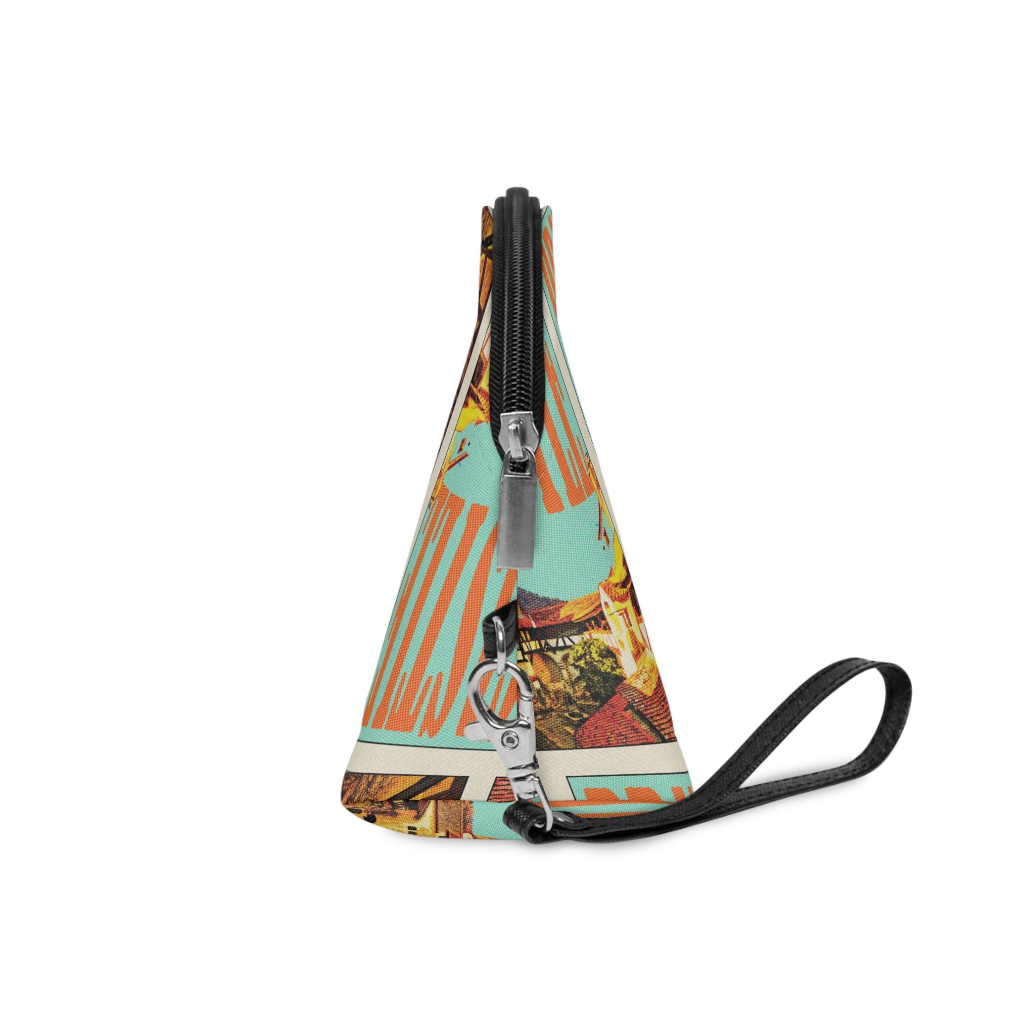 Bran Castle Retro Travel Poster (1) Makeup Bag - Image 3