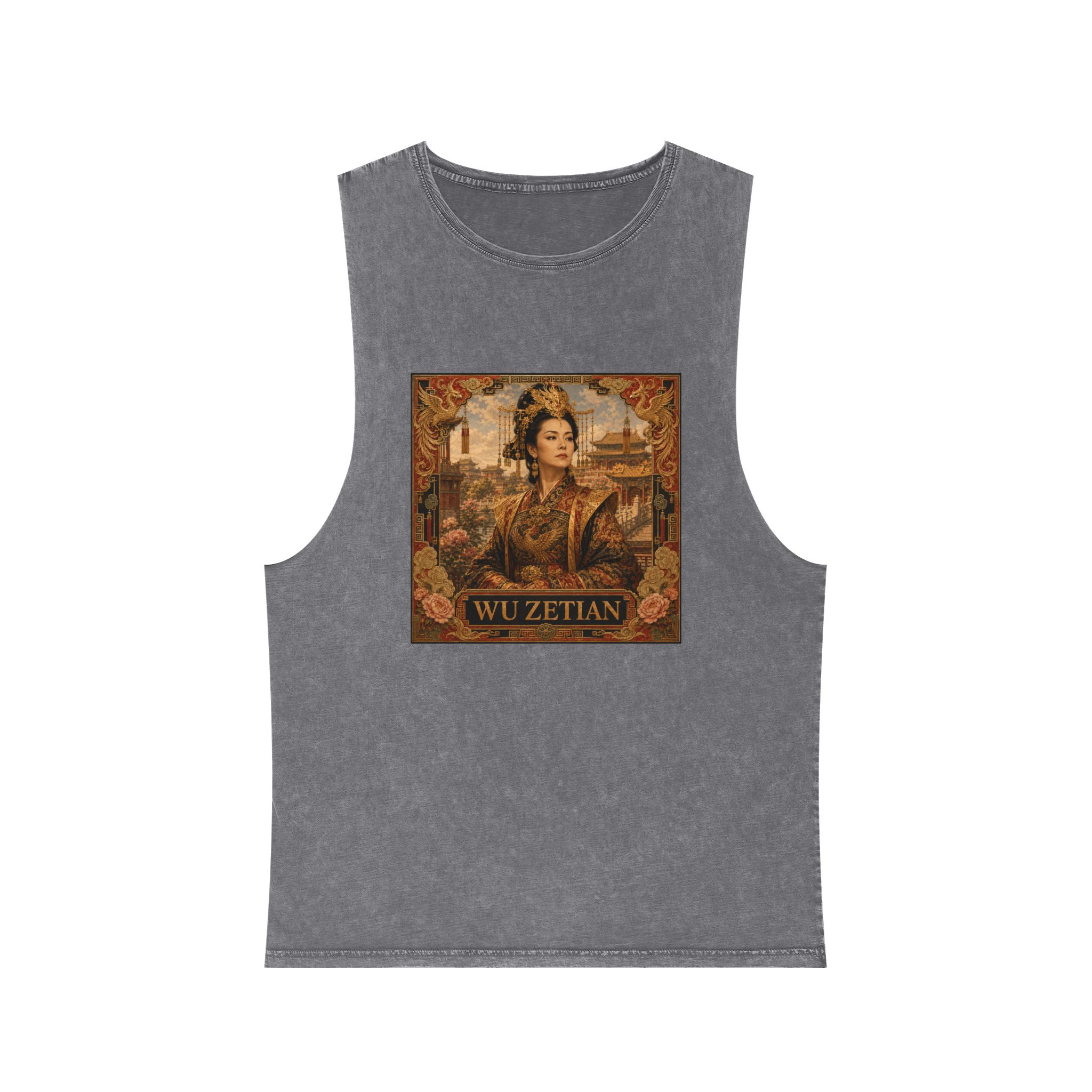 Wu Zetian Unisex Stonewash Tank Top - Image 9