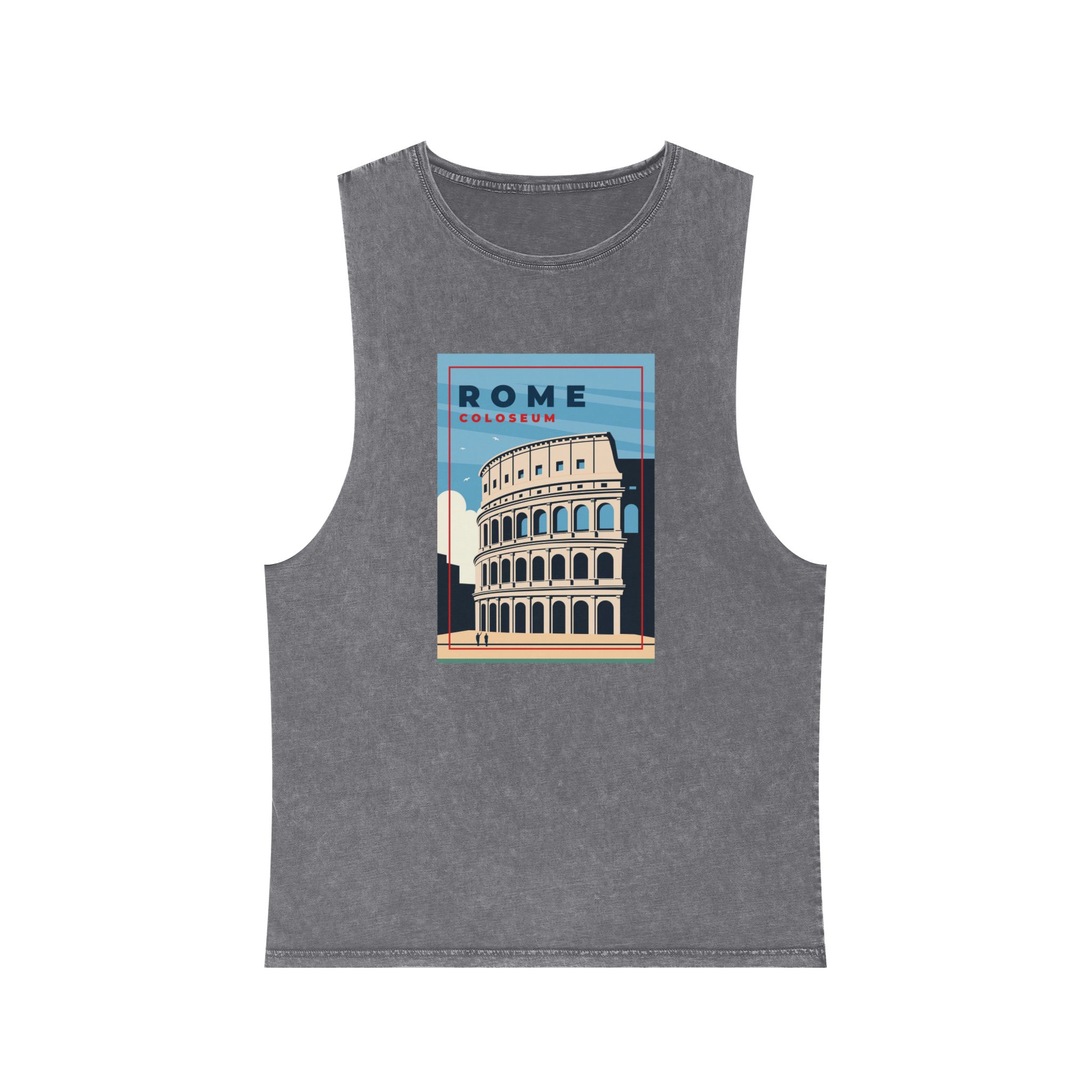 Historical Design E022AB Unisex Stonewash Tank Top - Image 9