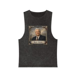 Boris Yeltsin Unisex Stonewash Tank Top