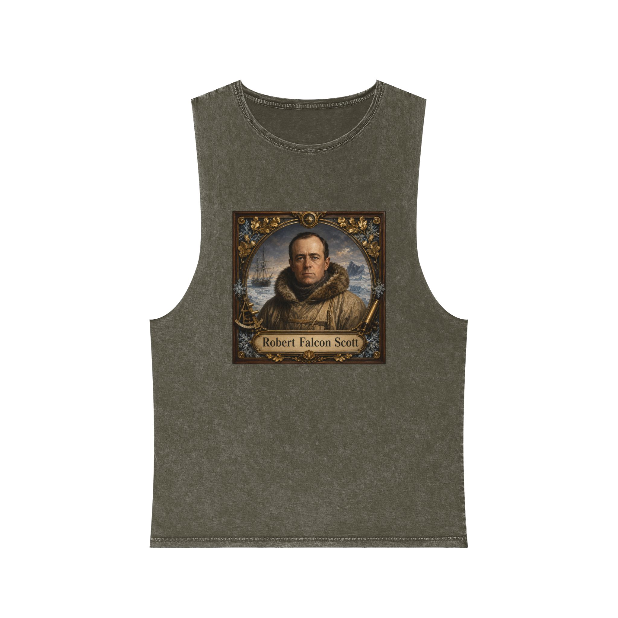 Robert Falcon Scott Unisex Stonewash Tank Top - Image 5