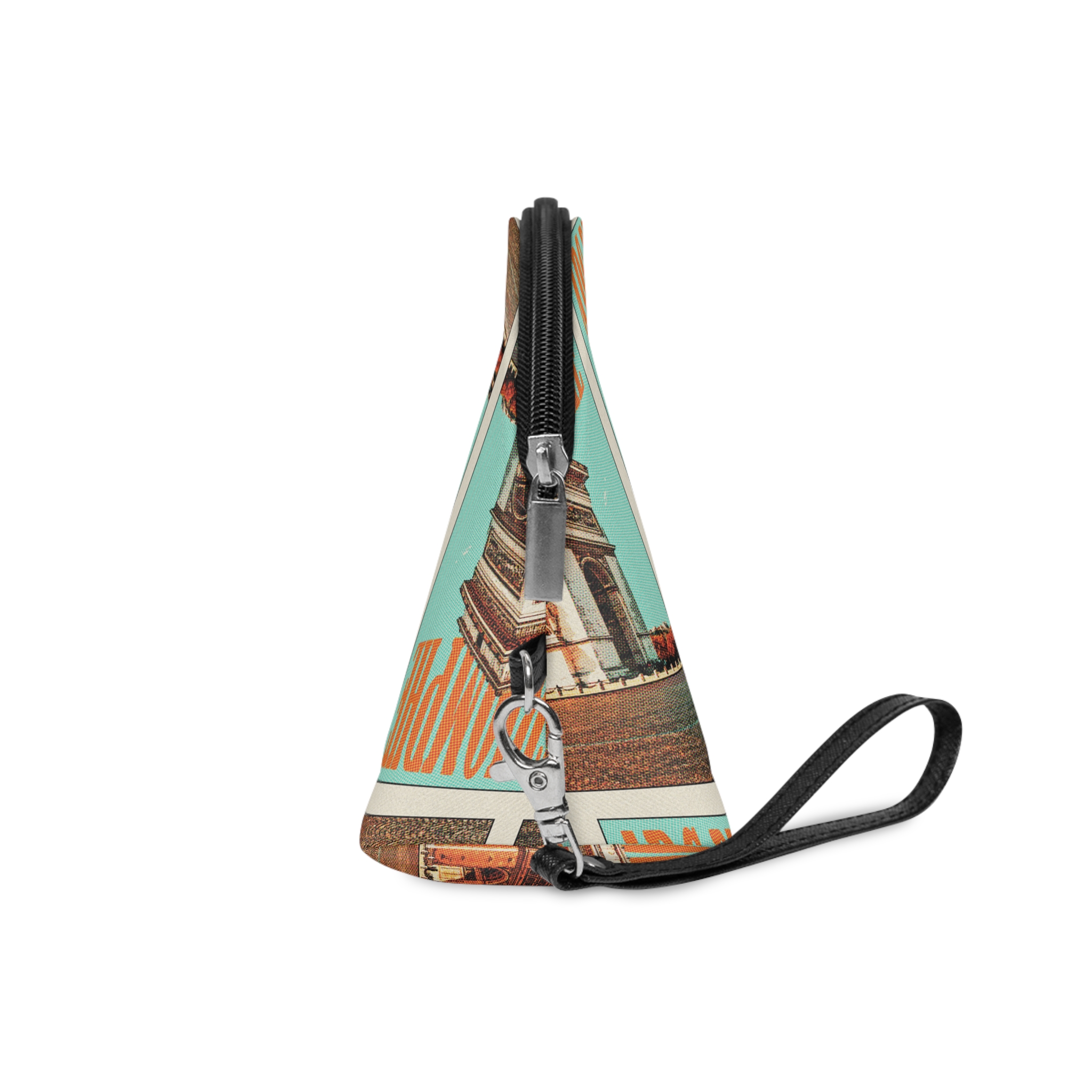 Arc de Triomphe Retro Travel Poster Makeup Bag - Image 3