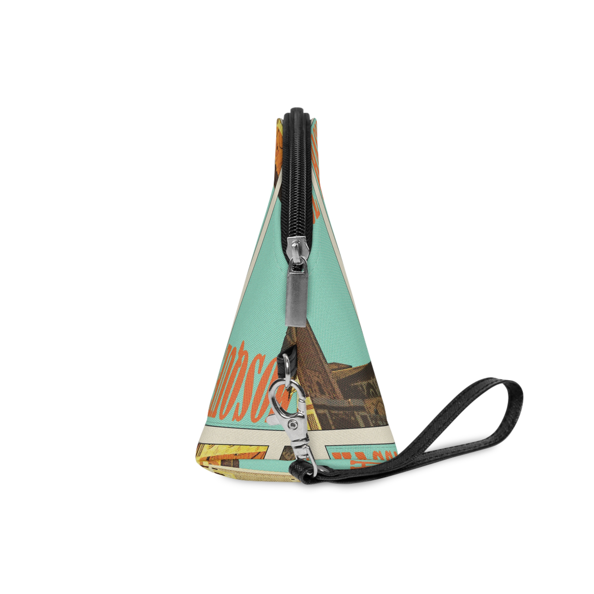 Hassan Mosque Retro Travel Poster (1) Makeup Bag - Image 3