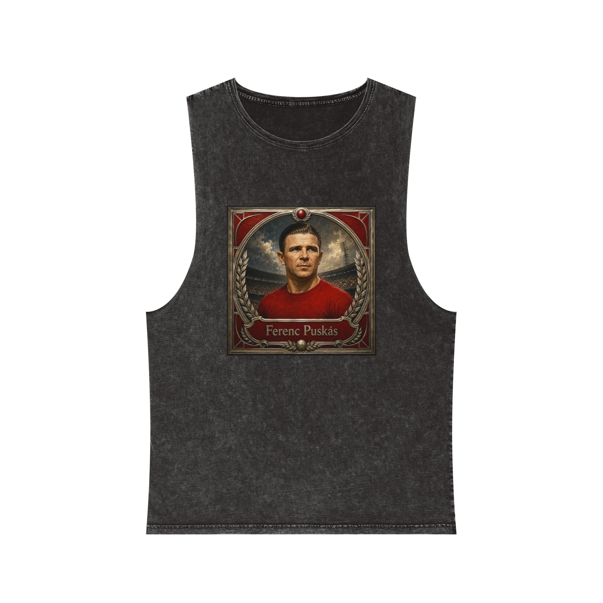 Ferenc Puskas Unisex Stonewash Tank Top