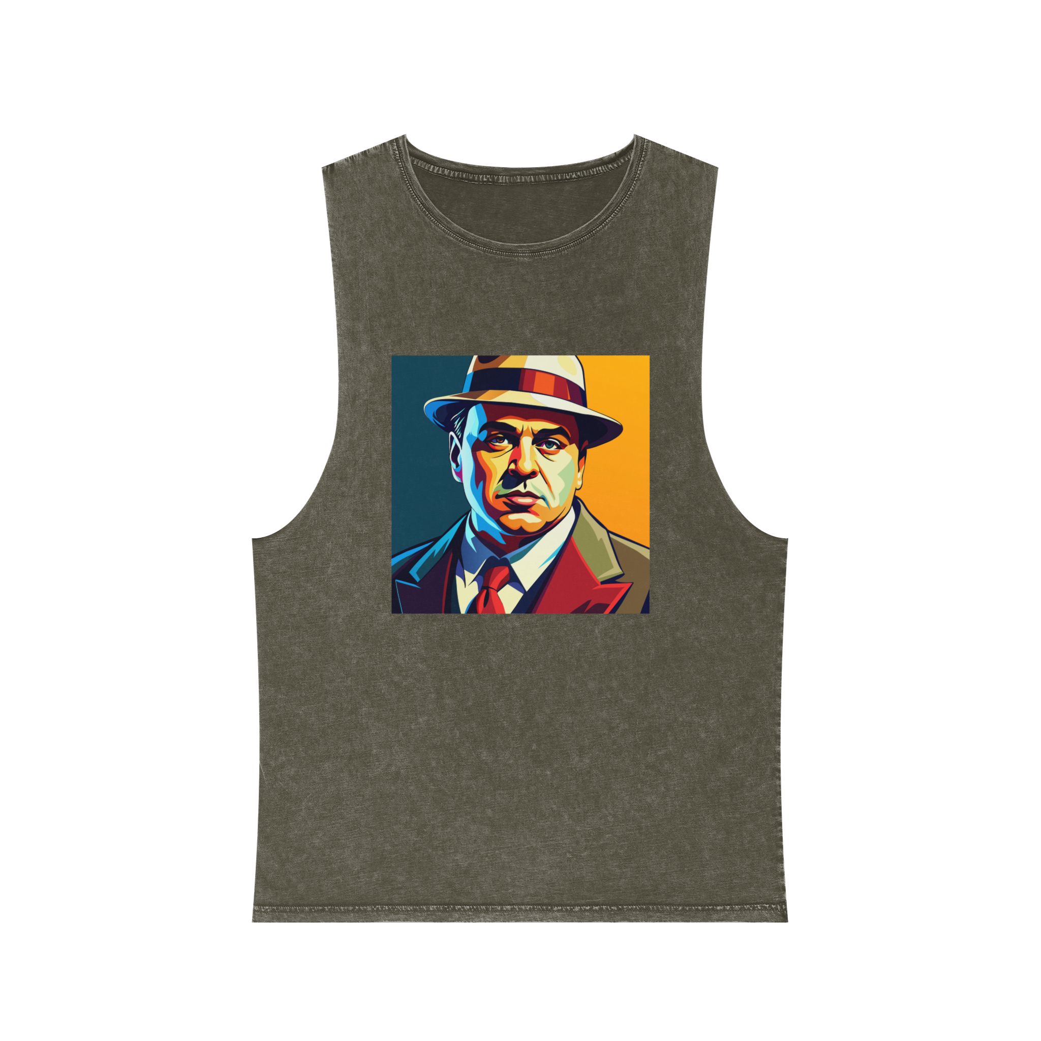 Al Capone V2 Unisex Stonewash Tank Top - Image 5