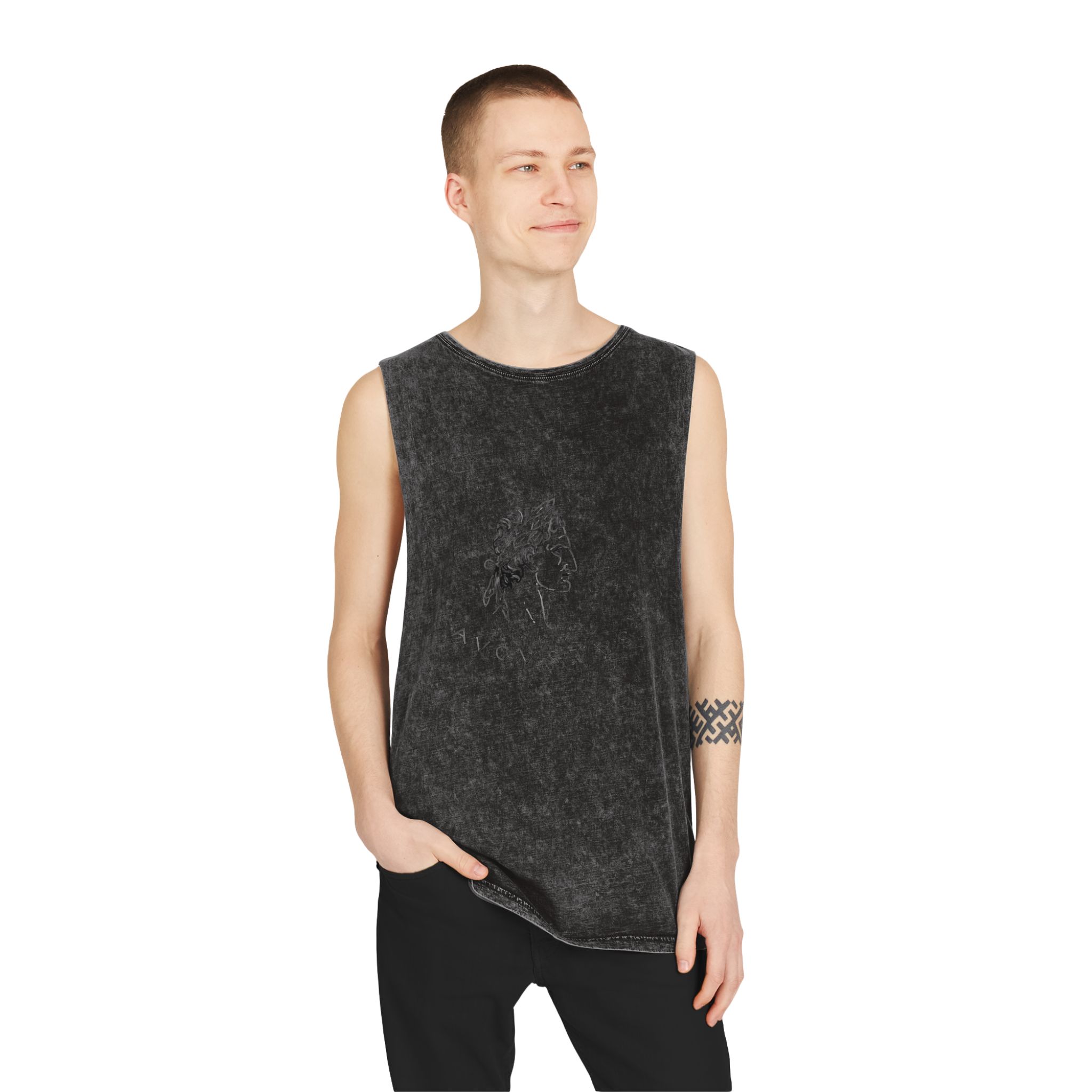 Augustus Unisex Stonewash Tank Top - Image 3