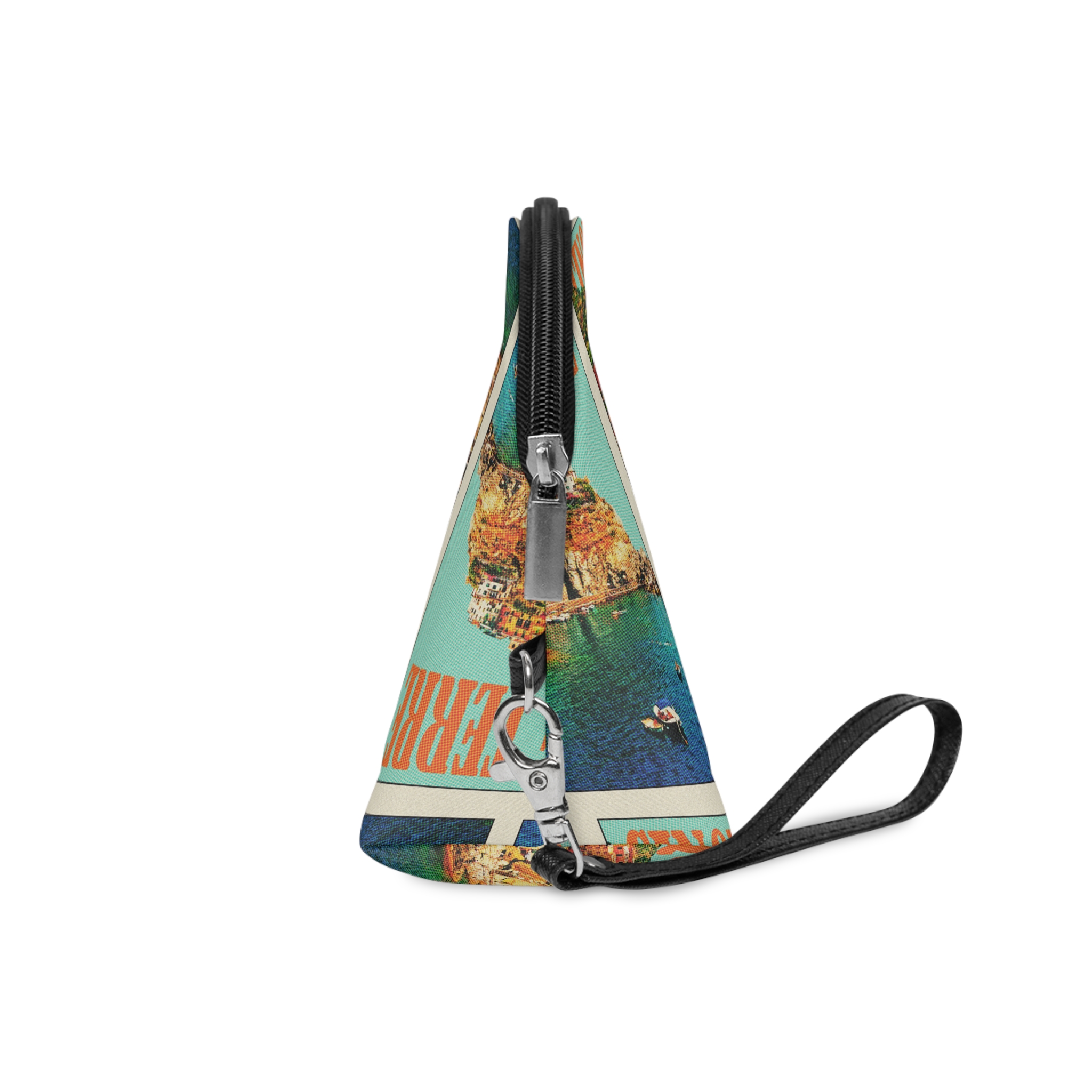 Cinque Terre Retro Travel Poster Makeup Bag - Image 3
