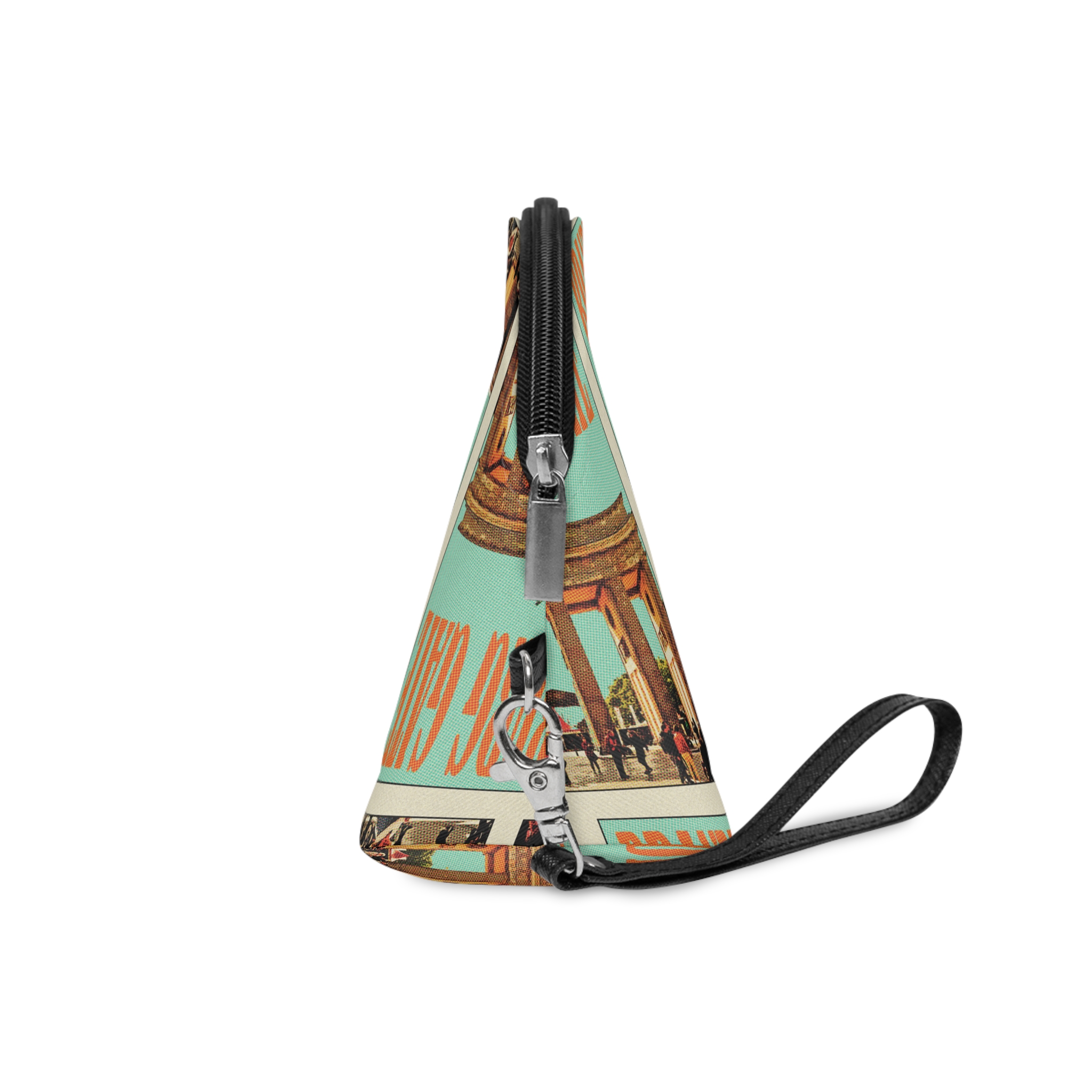 Brandenburg Gate Retro Travel Poster (1) Makeup Bag - Image 3