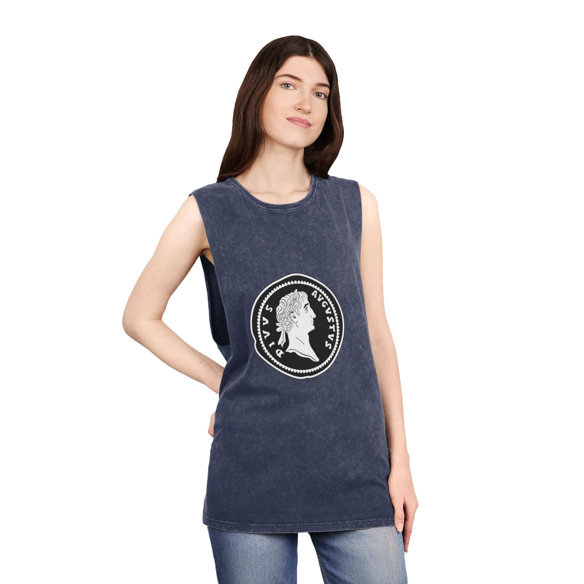 Historical Design E4E6D2 Unisex Stonewash Tank Top - Image 16