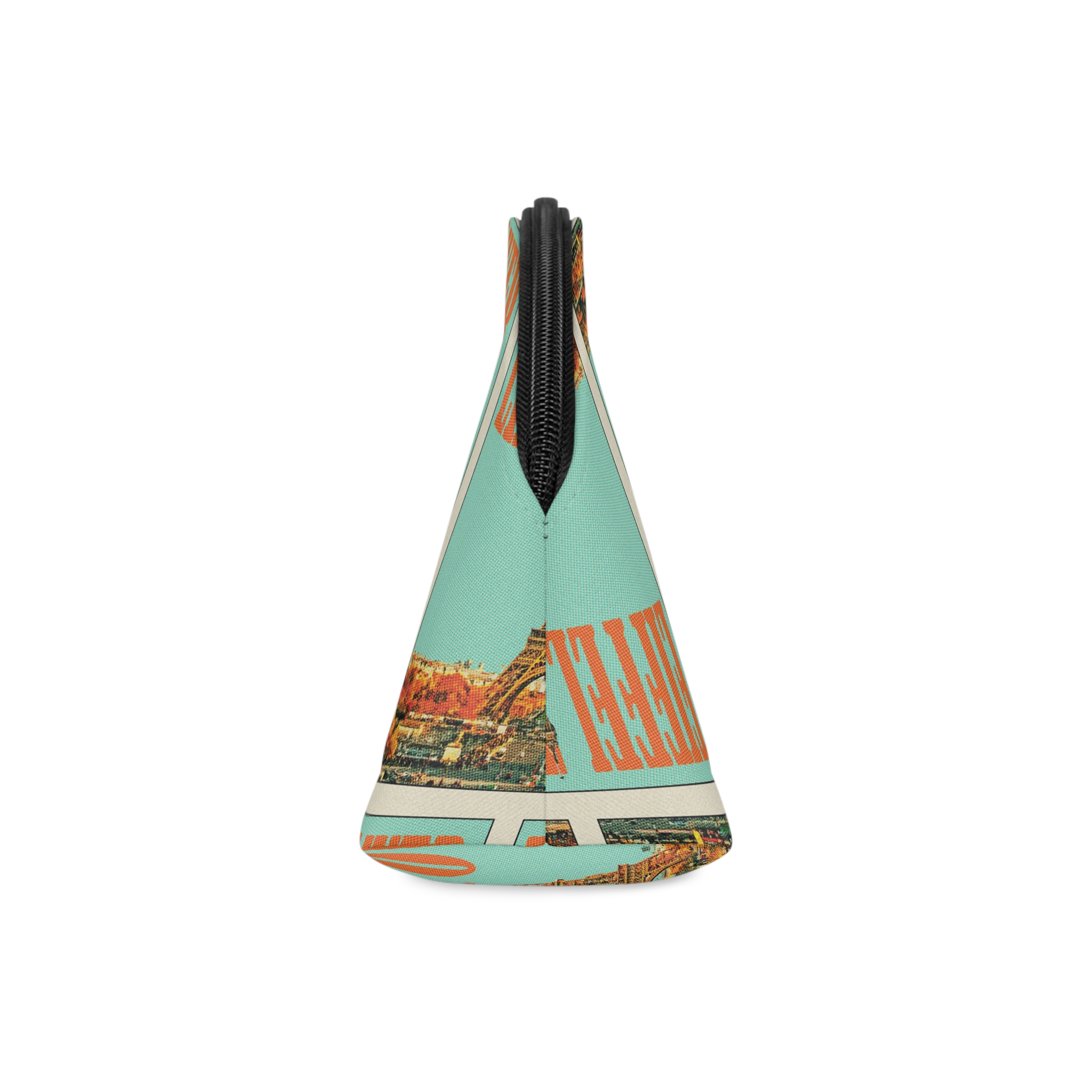 Eiffel Tower Retro Travel Poster (1) Makeup Bag - Image 4