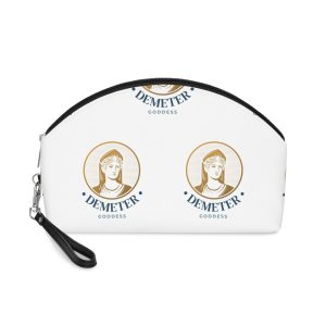 Detailed Goddess Logo With Golden Elements Makeup Bag