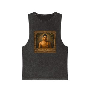 Gautama Buddha Unisex Stonewash Tank Top