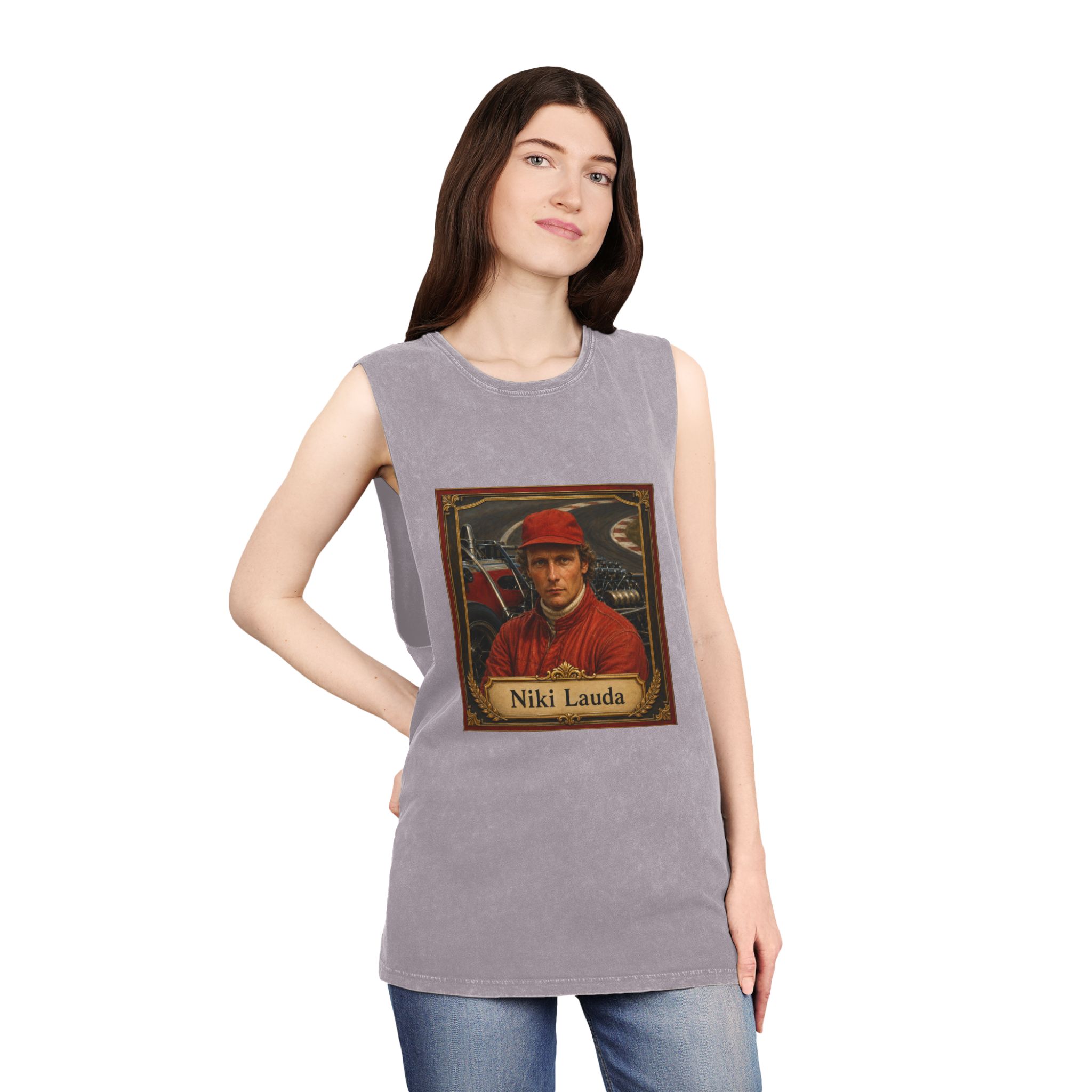 Niki Lauda Unisex Stonewash Tank Top - Image 20