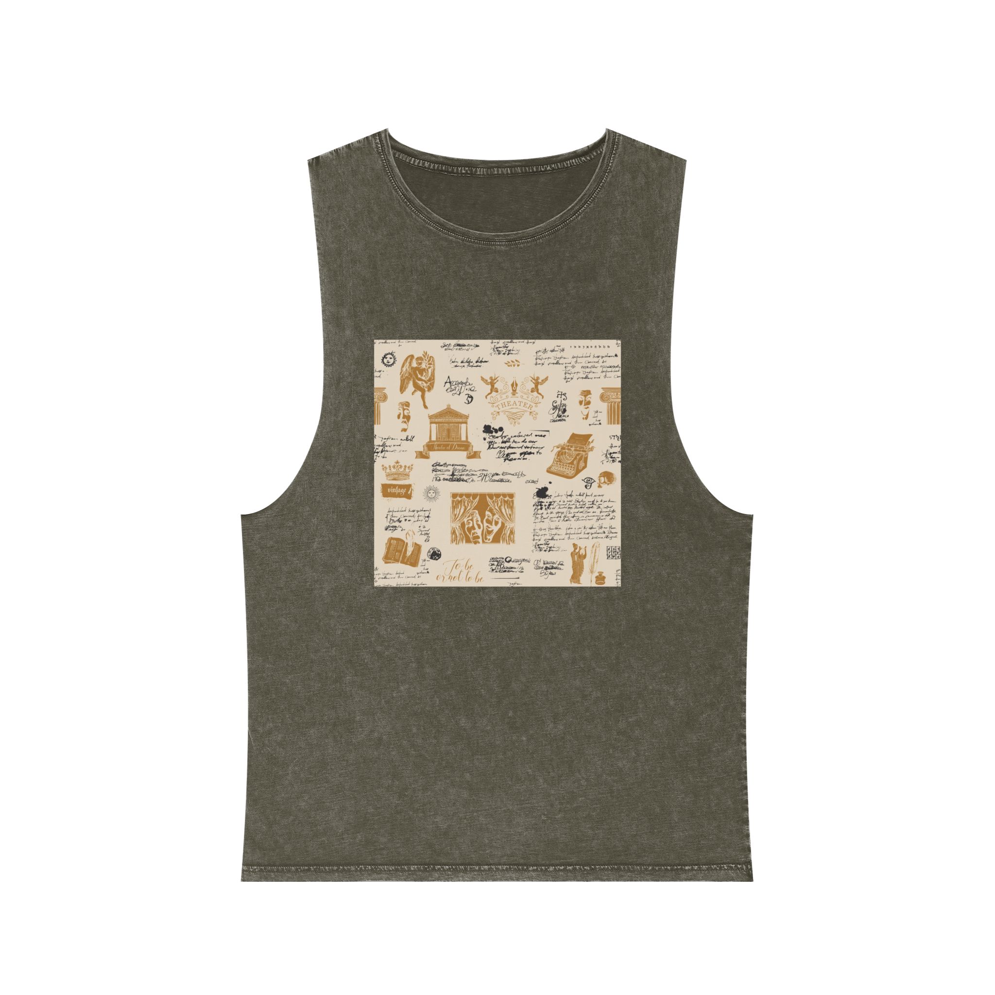 Theater Background 004 Unisex Stonewash Tank Top - Image 5