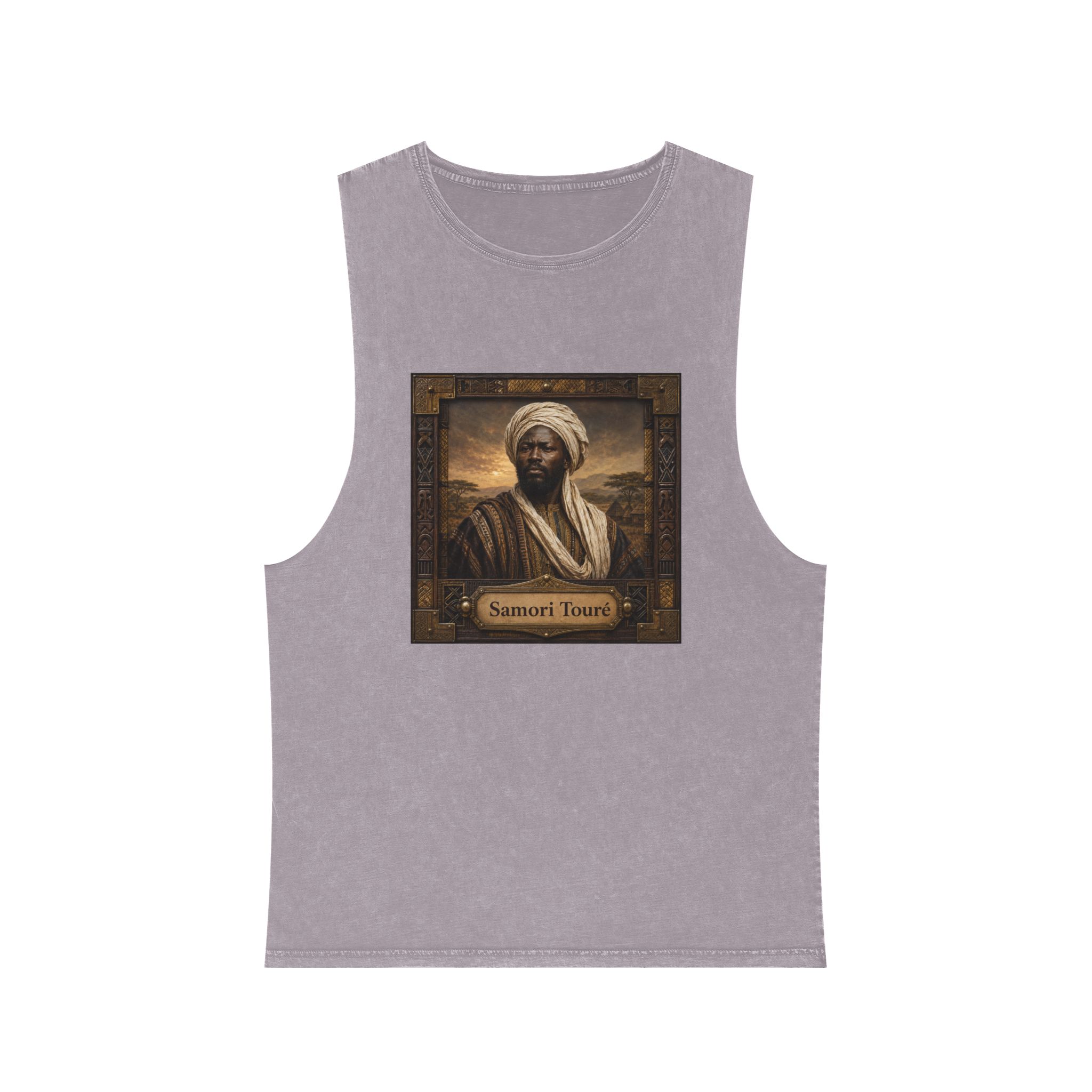 Samori Toure Unisex Stonewash Tank Top - Image 17