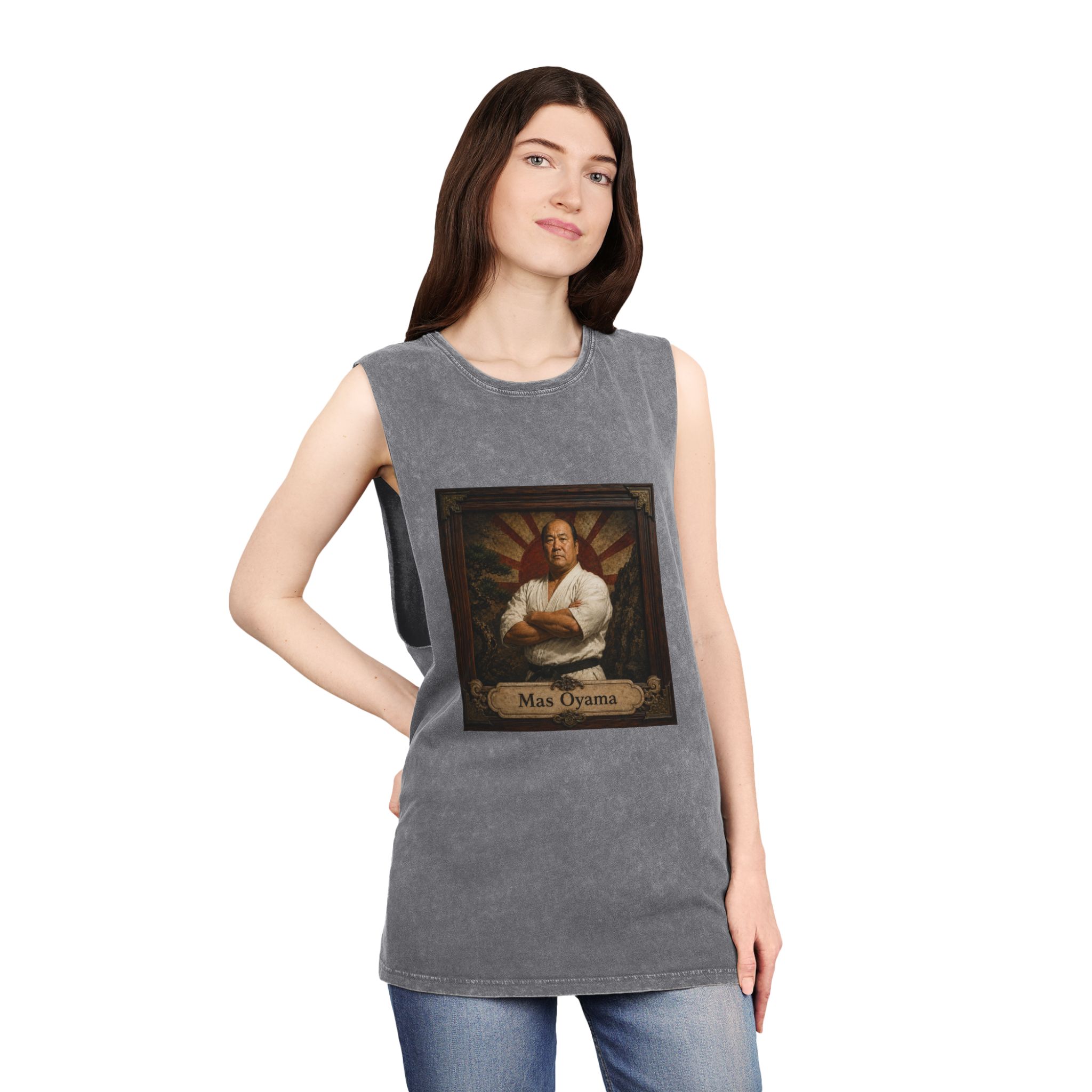 Mas Oyama Unisex Stonewash Tank Top - Image 12