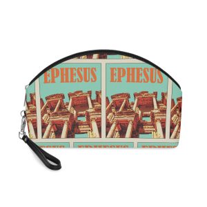 Ephesus Retro Travel Poster Makeup Bag