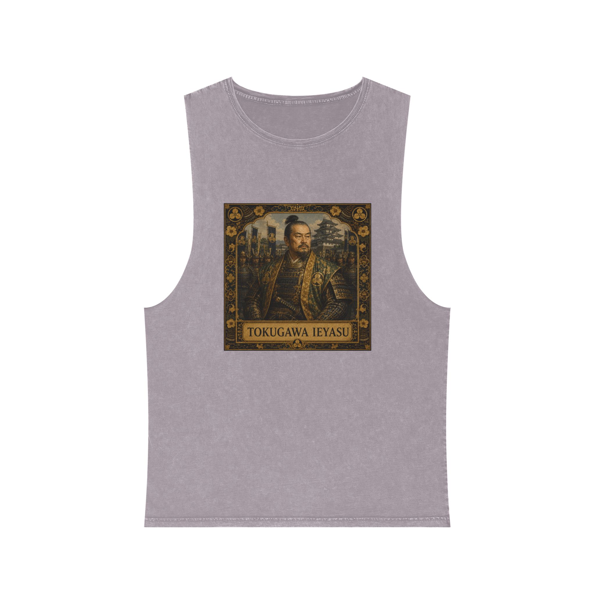 Tokugawa Ieyasu Unisex Stonewash Tank Top - Image 17