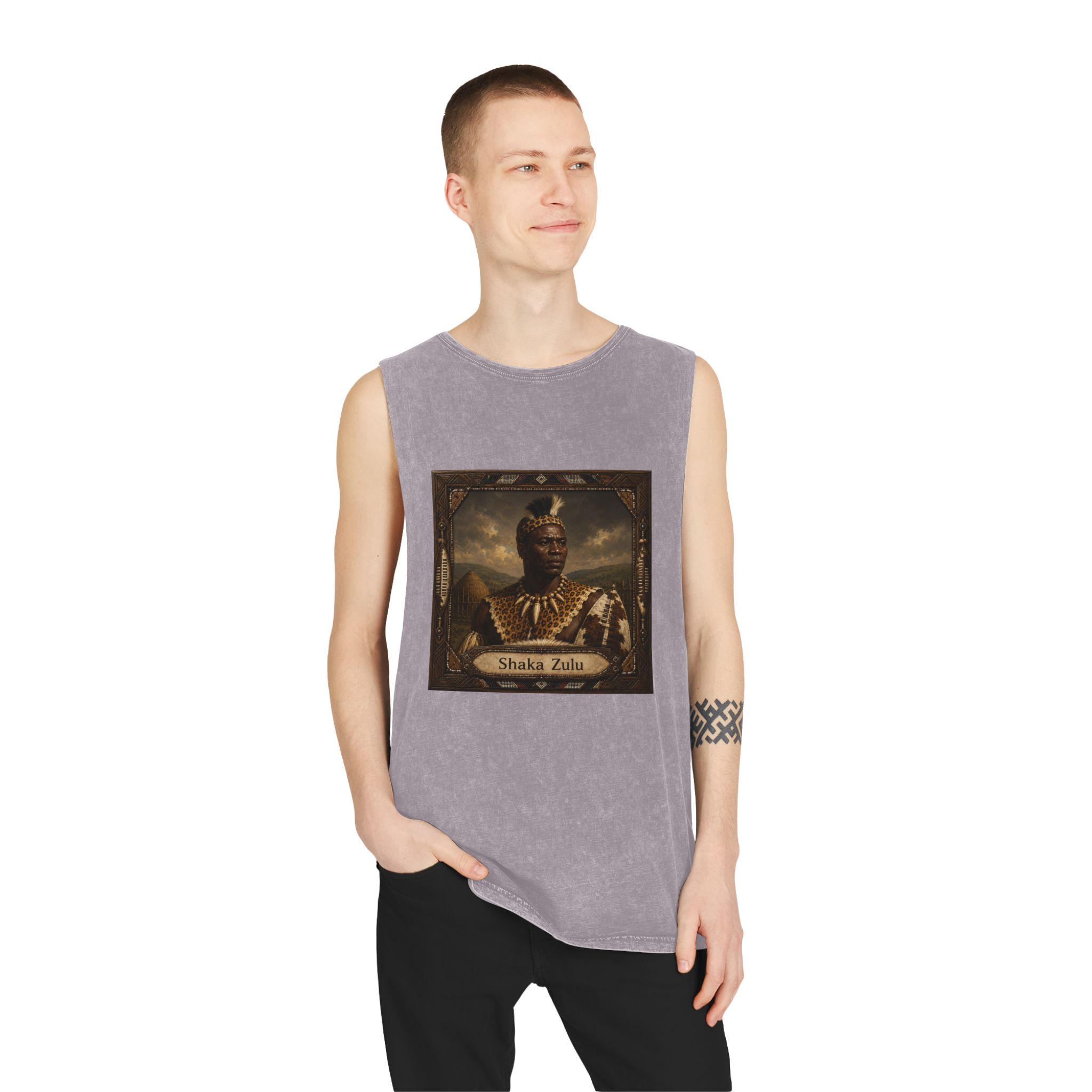 Shaka Zulu Unisex Stonewash Tank Top - Image 19