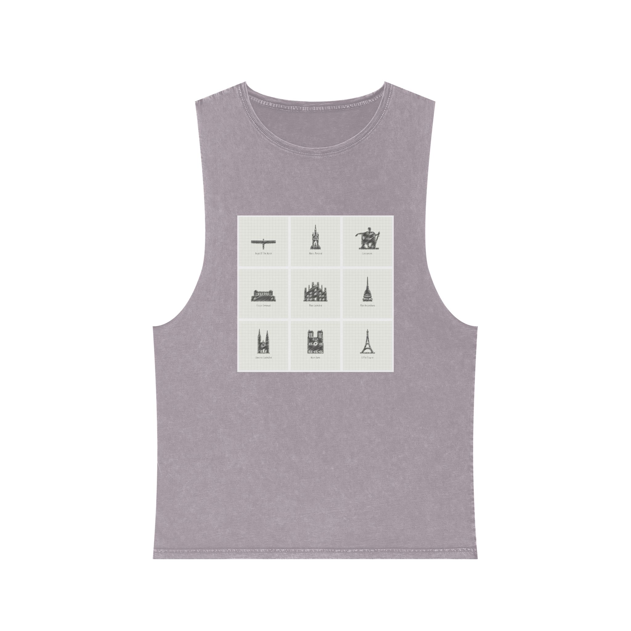 Historical Design A98AD2 Unisex Stonewash Tank Top - Image 17