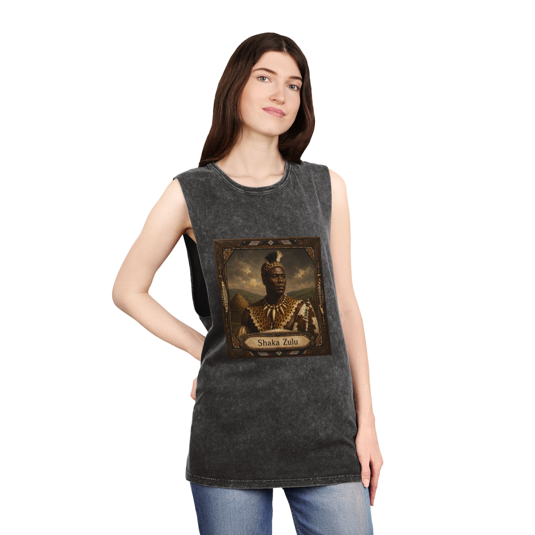 Shaka Zulu Unisex Stonewash Tank Top - Image 4