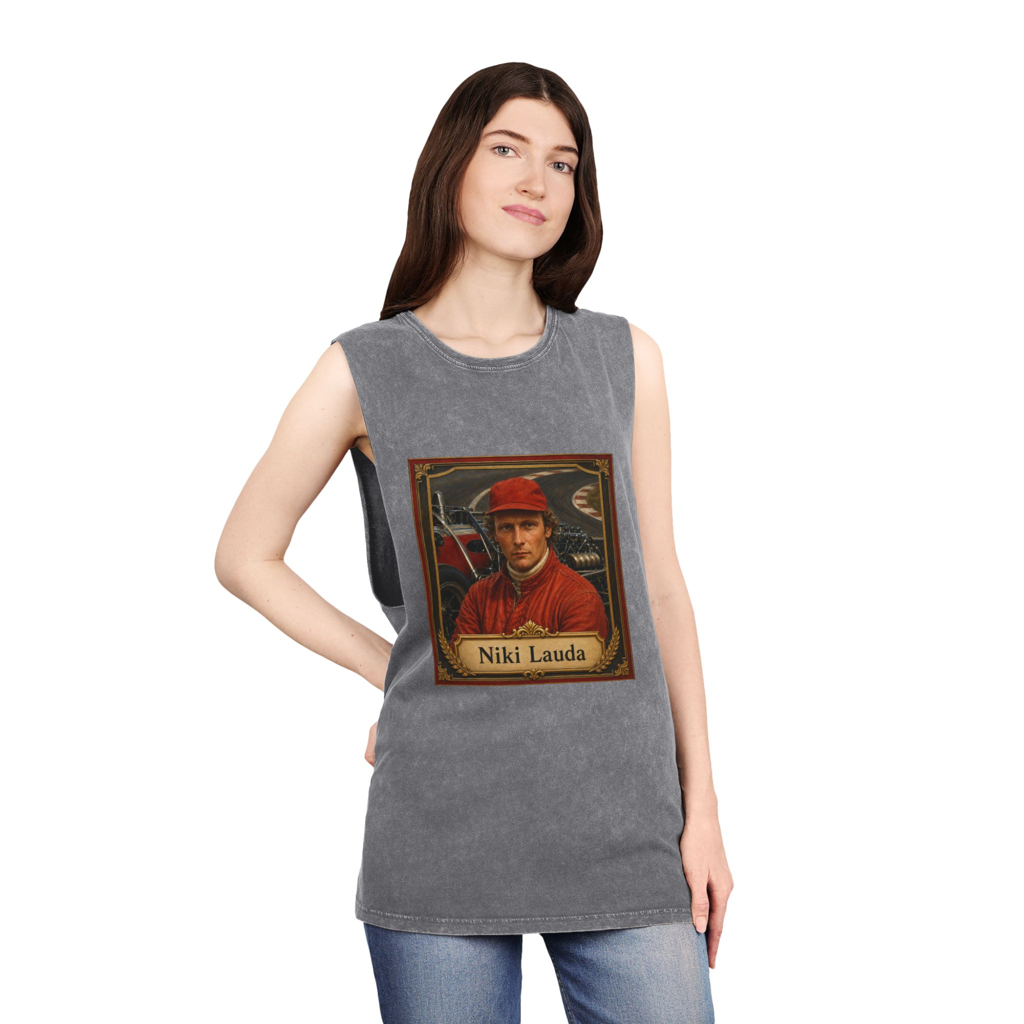 Niki Lauda Unisex Stonewash Tank Top - Image 12