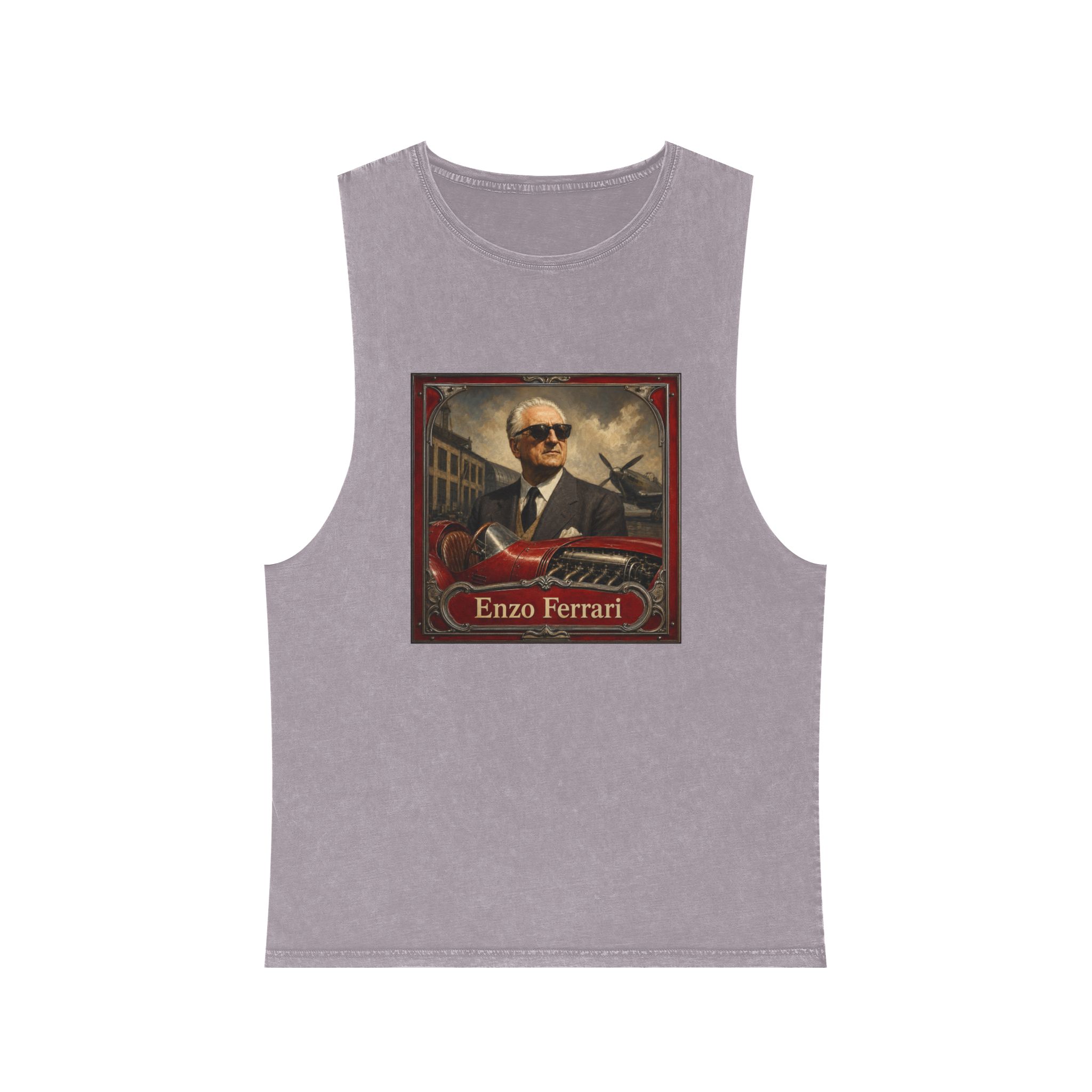Enzo Ferrari Unisex Stonewash Tank Top - Image 17