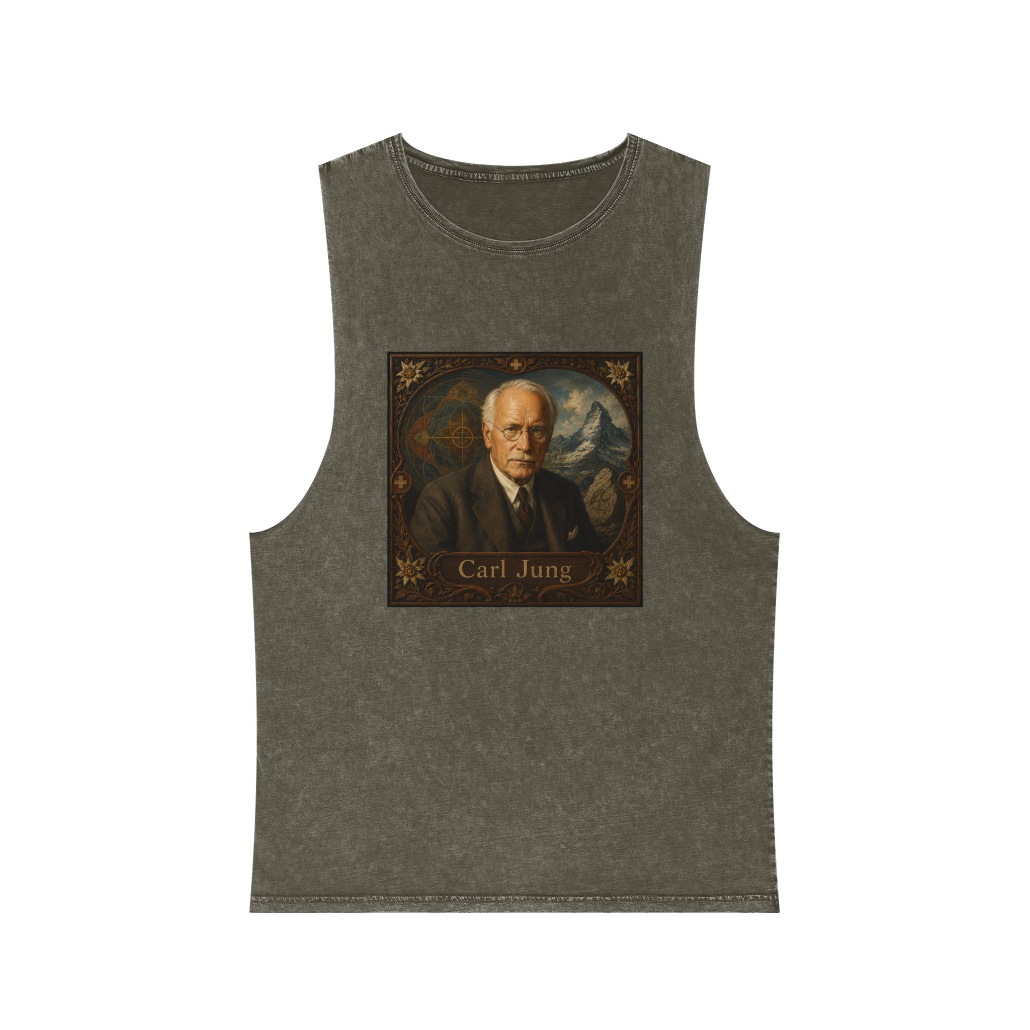 Carl Jung Unisex Stonewash Tank Top - Image 5