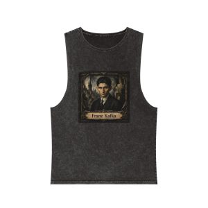 Franz Kafka Unisex Stonewash Tank Top