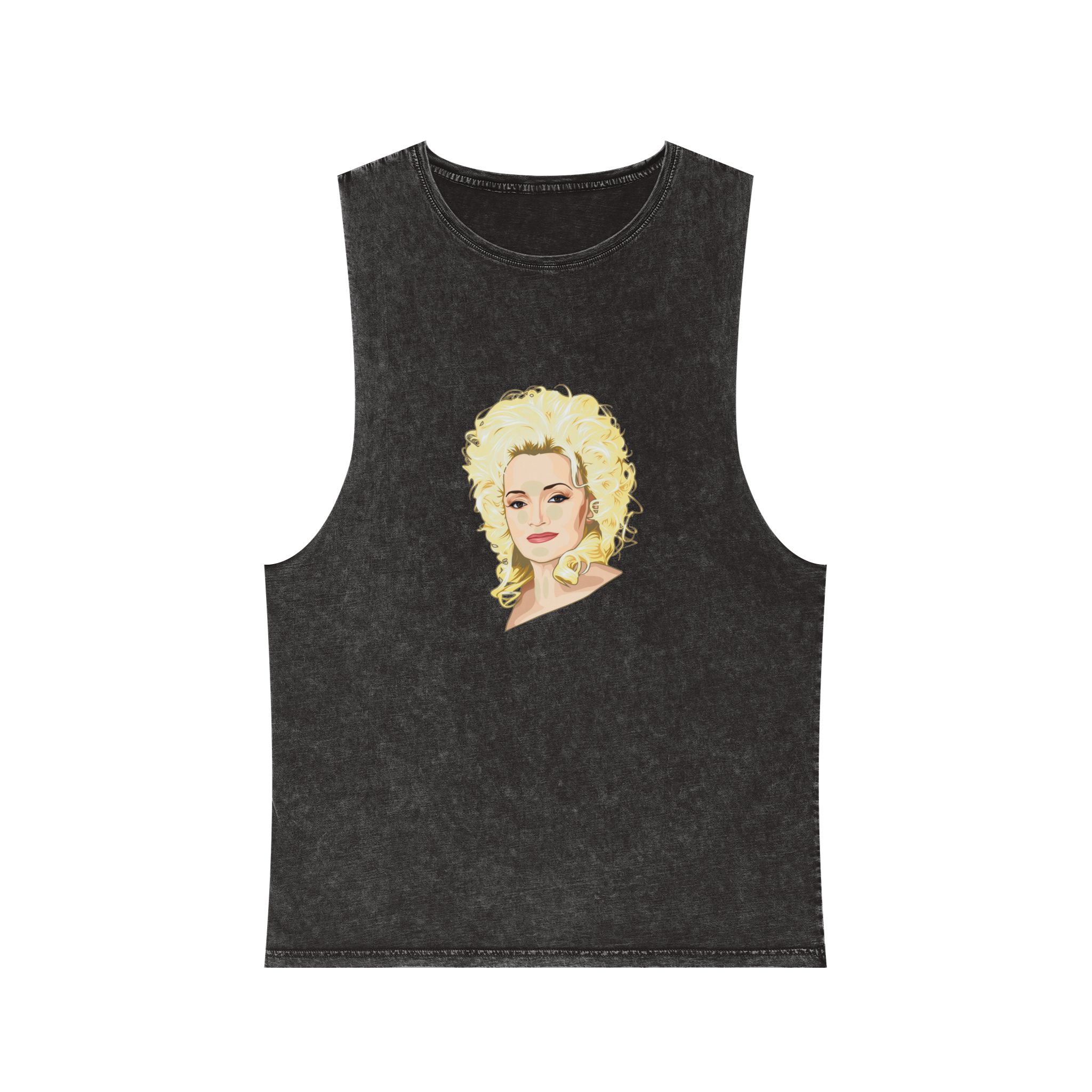 Dolly Parton Portrait Unisex Stonewash Tank Top