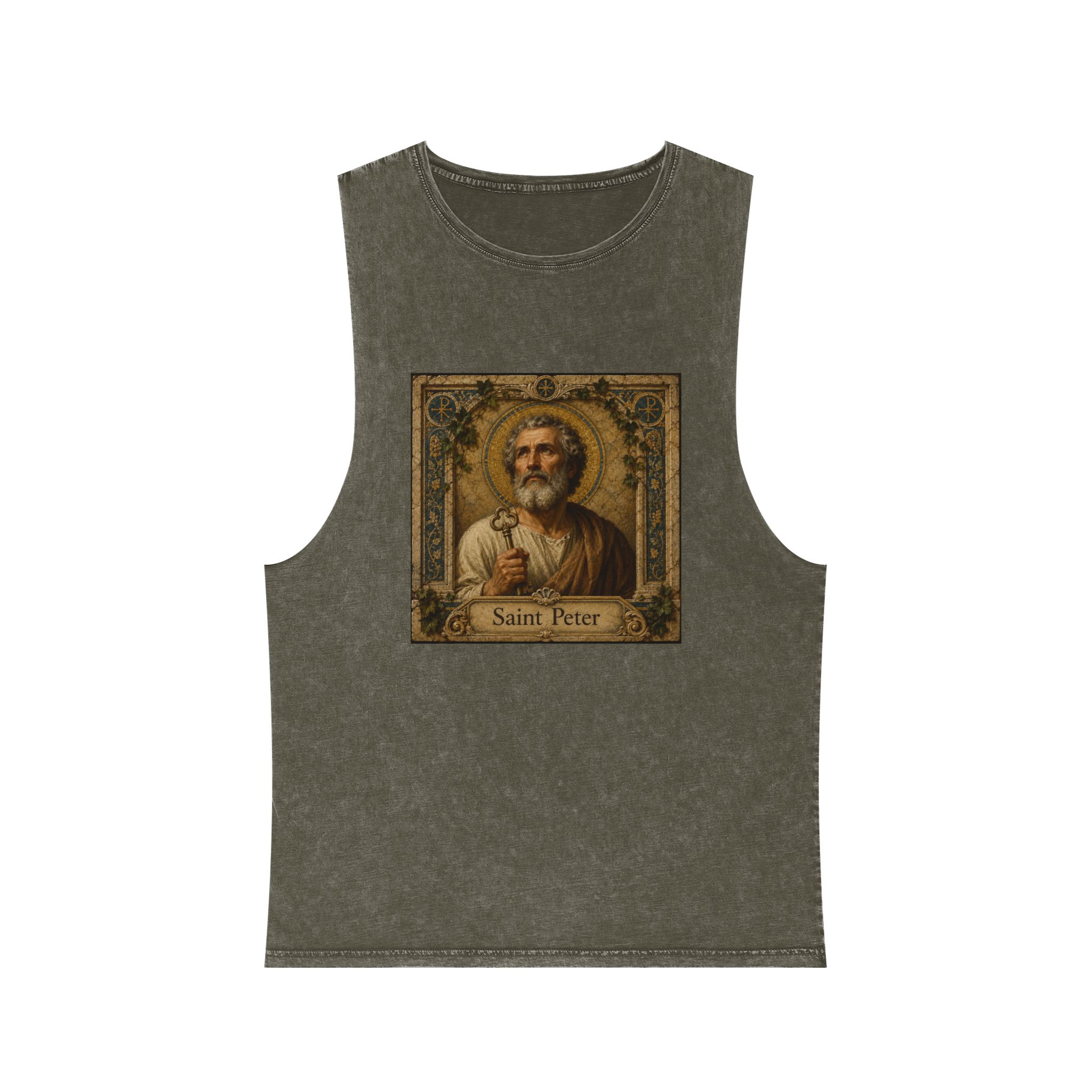 Saint Peter Unisex Stonewash Tank Top - Image 5