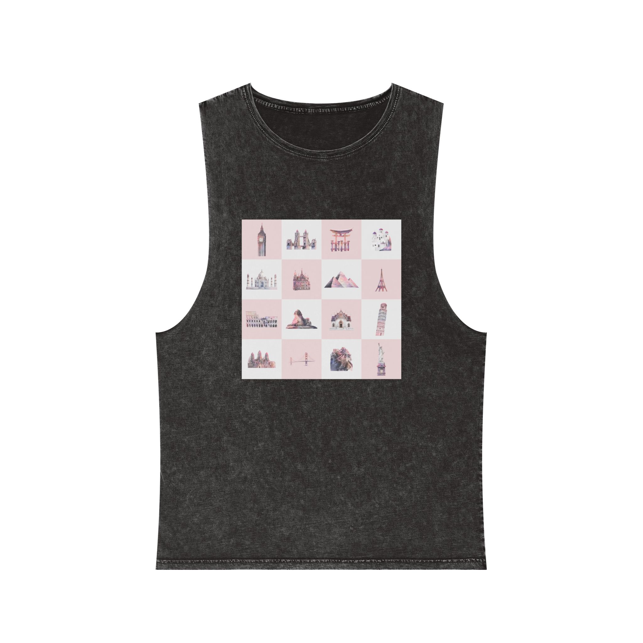 Historical Design A1684C Unisex Stonewash Tank Top