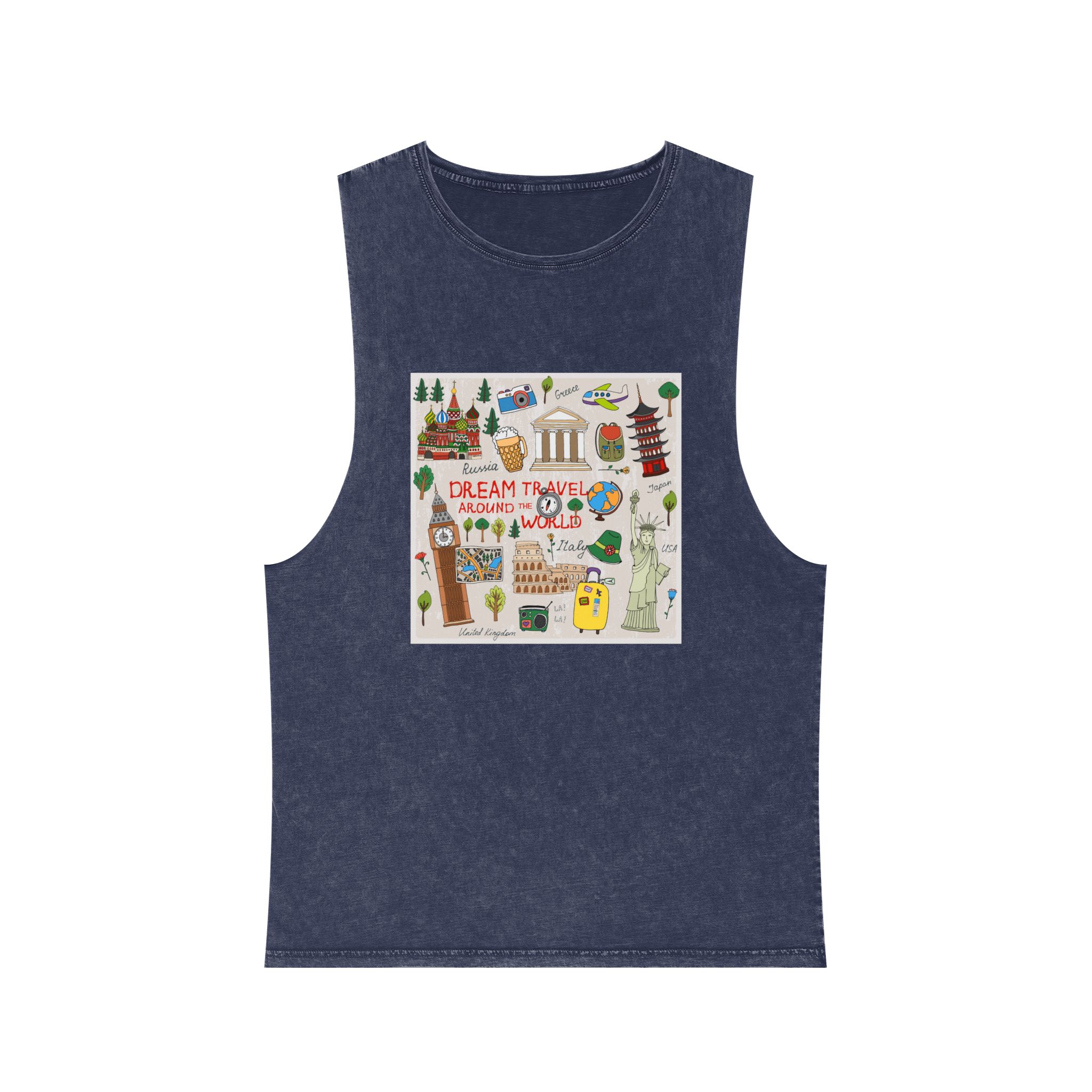 Historical Design AC647D Unisex Stonewash Tank Top - Image 13