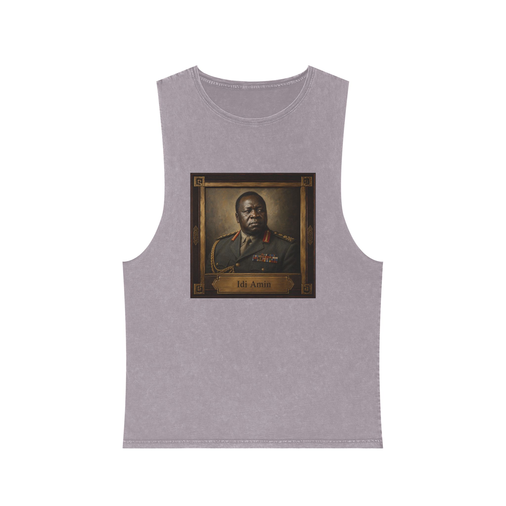 Idi Amin Unisex Stonewash Tank Top - Image 17