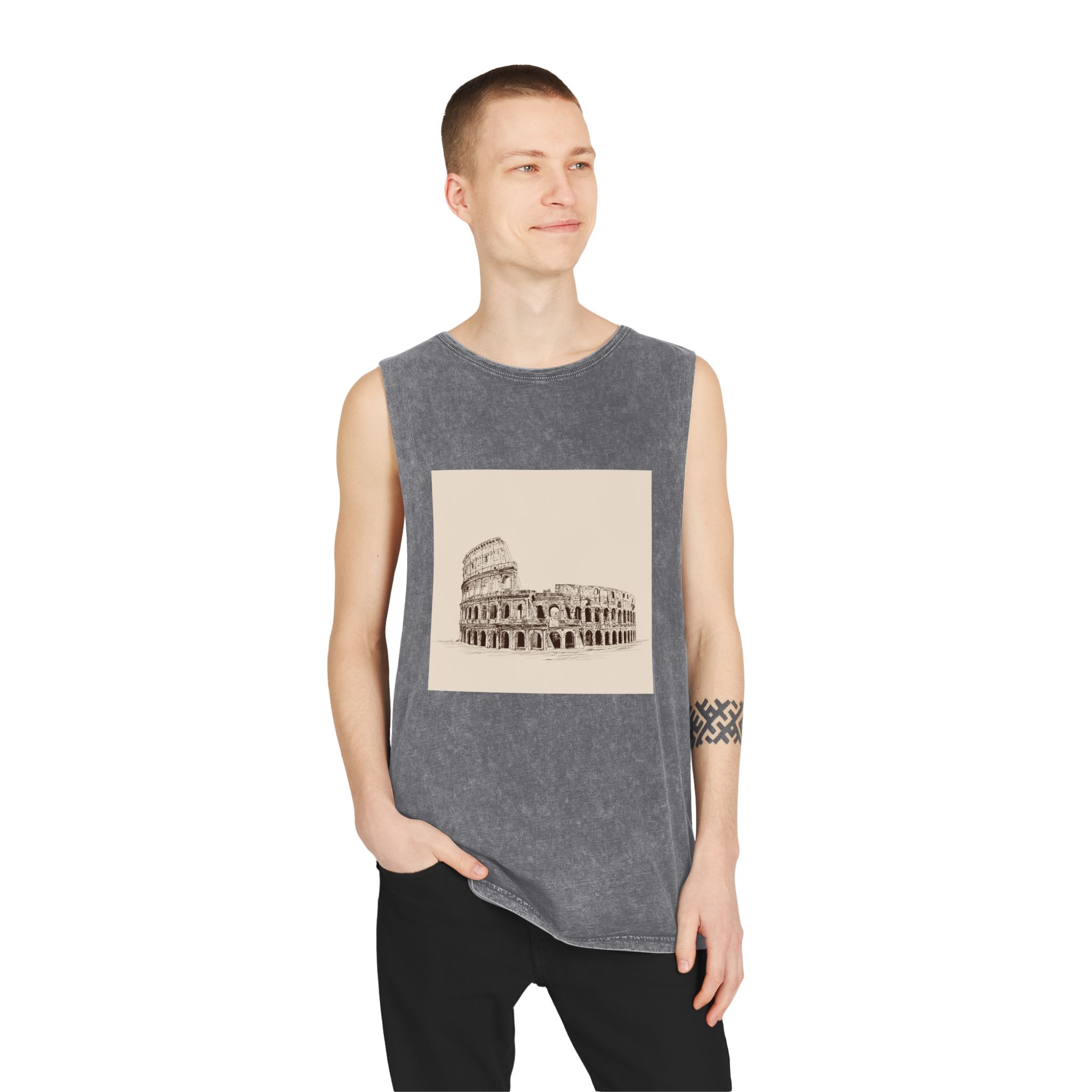 Historical Design BBE048 Unisex Stonewash Tank Top - Image 11