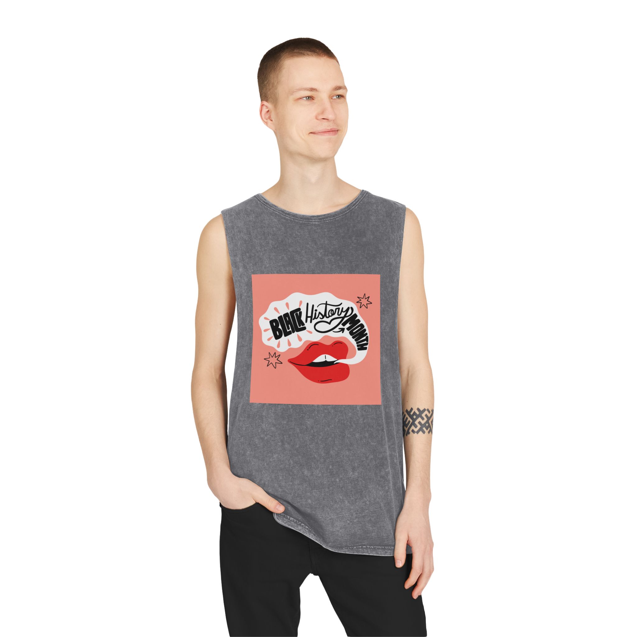 Historical Design A98C85 Unisex Stonewash Tank Top - Image 11