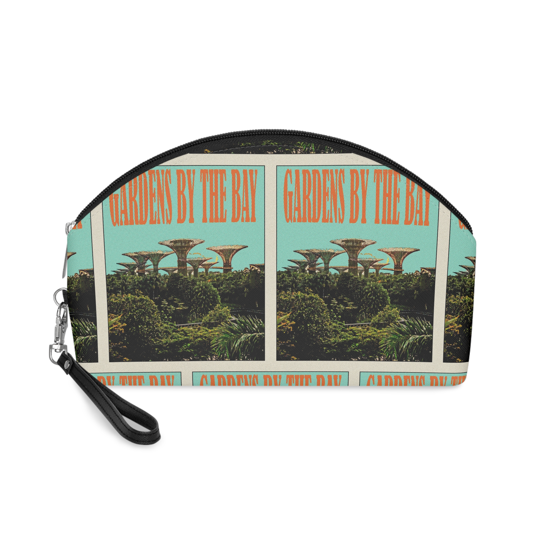 Gardens By Bay Retro Travel Poster Makeup Bag