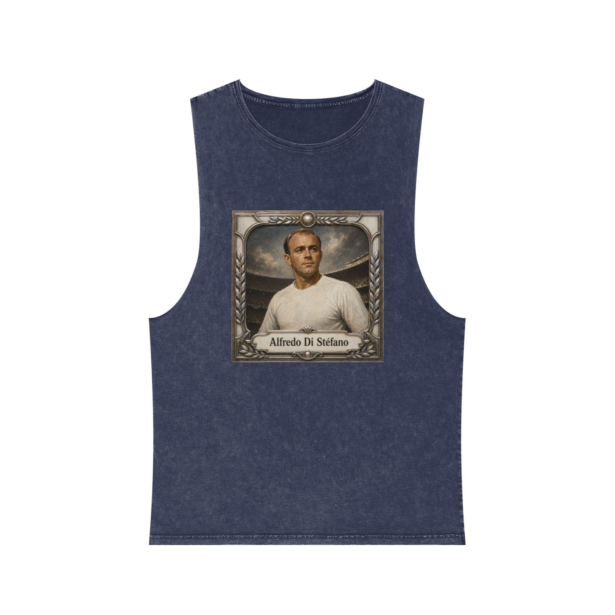 Alfredo Di Stefano Unisex Stonewash Tank Top - Image 13
