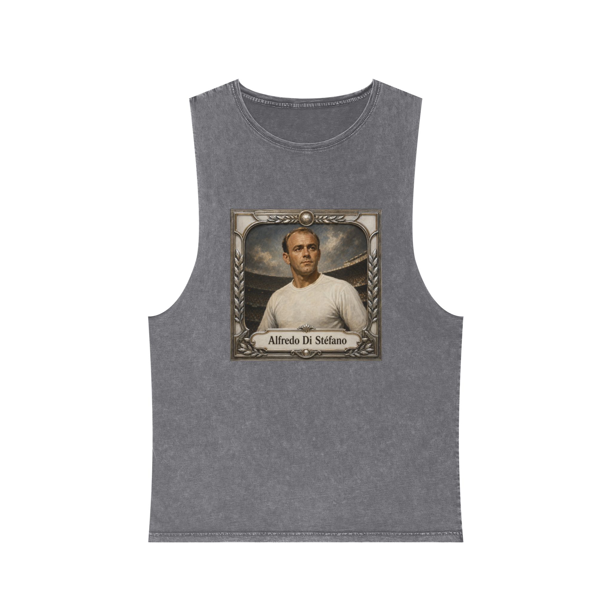 Alfredo Di Stefano Unisex Stonewash Tank Top - Image 9