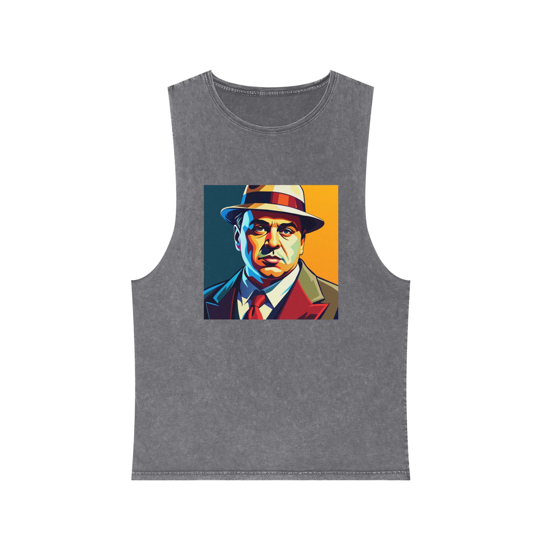 Al Capone V2 Unisex Stonewash Tank Top - Image 9