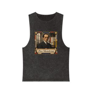 Piet Mondrian Unisex Stonewash Tank Top