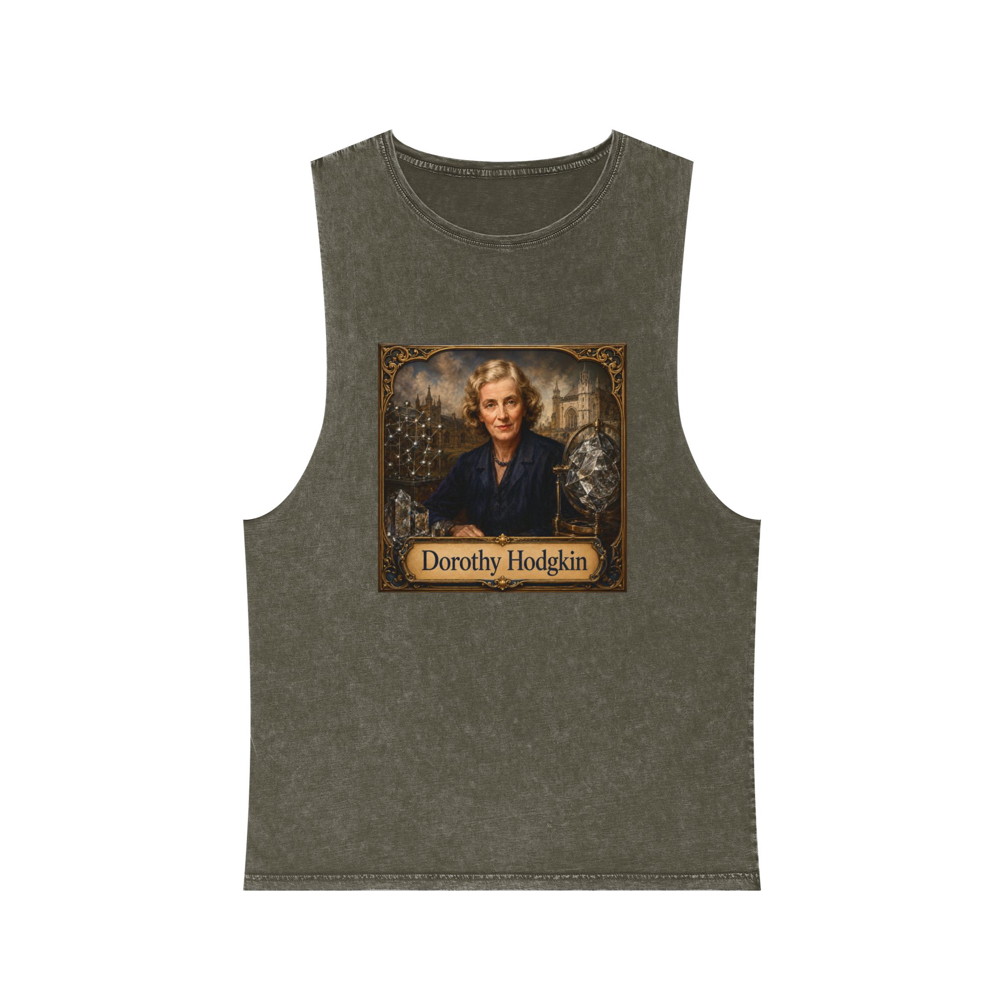 Dorothy Hodgkin Unisex Stonewash Tank Top - Image 5