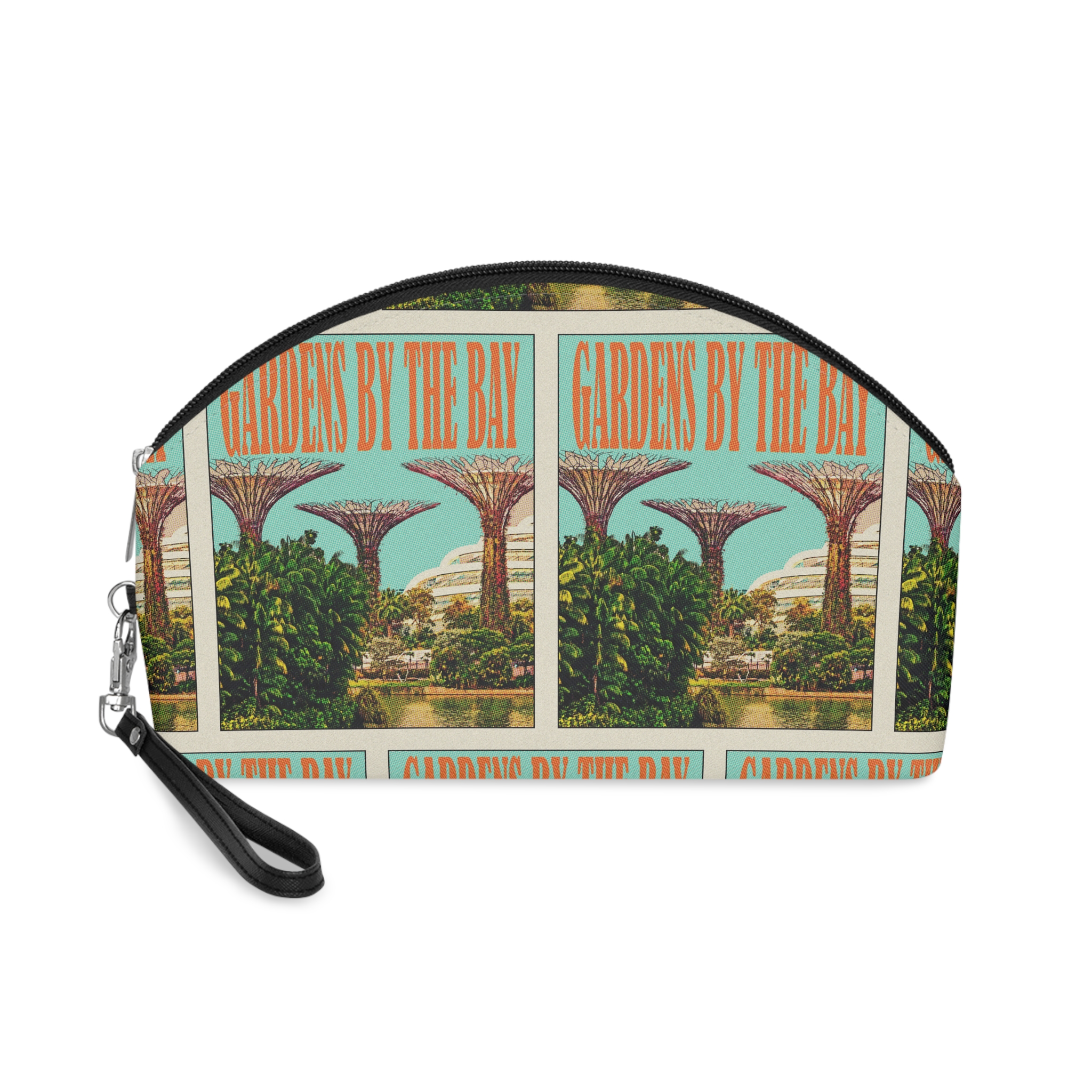 Gardens By Bay Retro Travel Poster (1) Makeup Bag