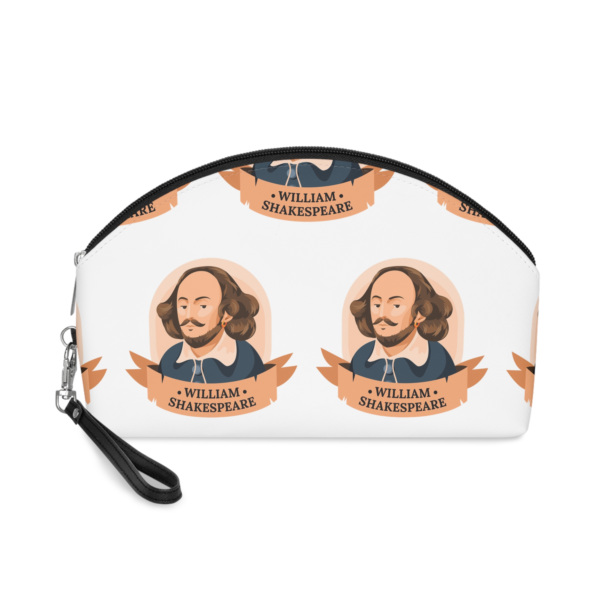 Hand Drawn Flat Design Shakespeare Illustration Makeup Bag