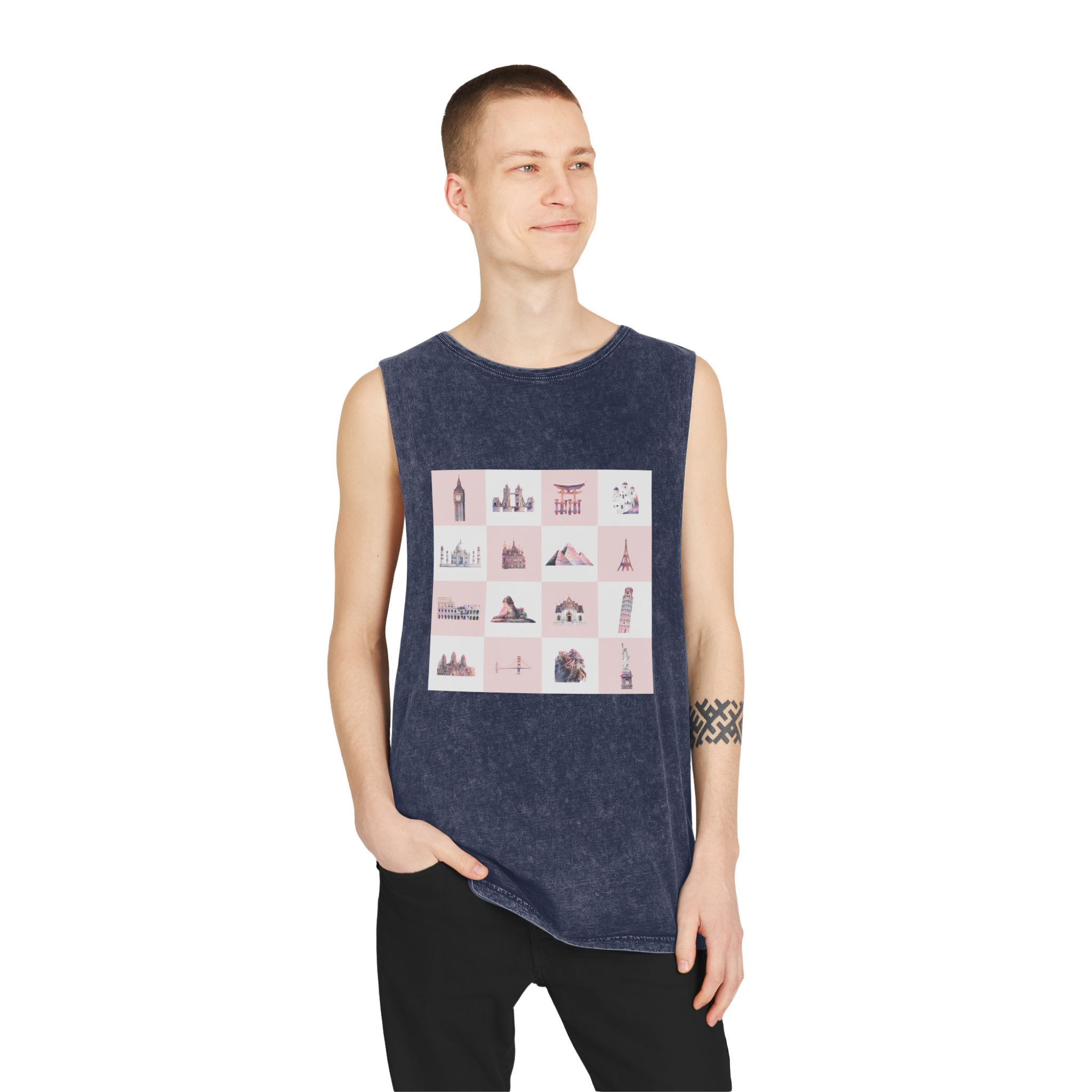 Historical Design A1684C Unisex Stonewash Tank Top - Image 15