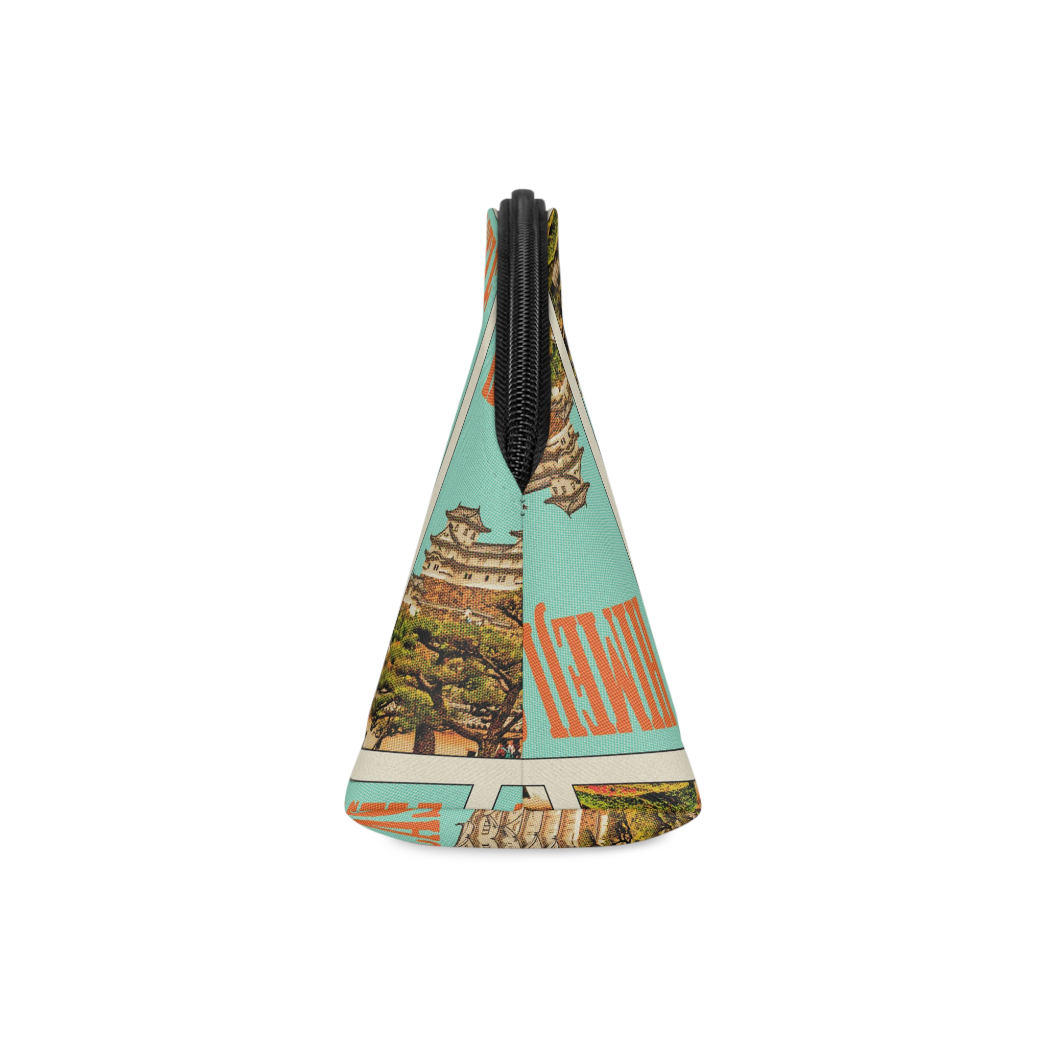 Himeji Castle Retro Travel Poster Makeup Bag - Image 4